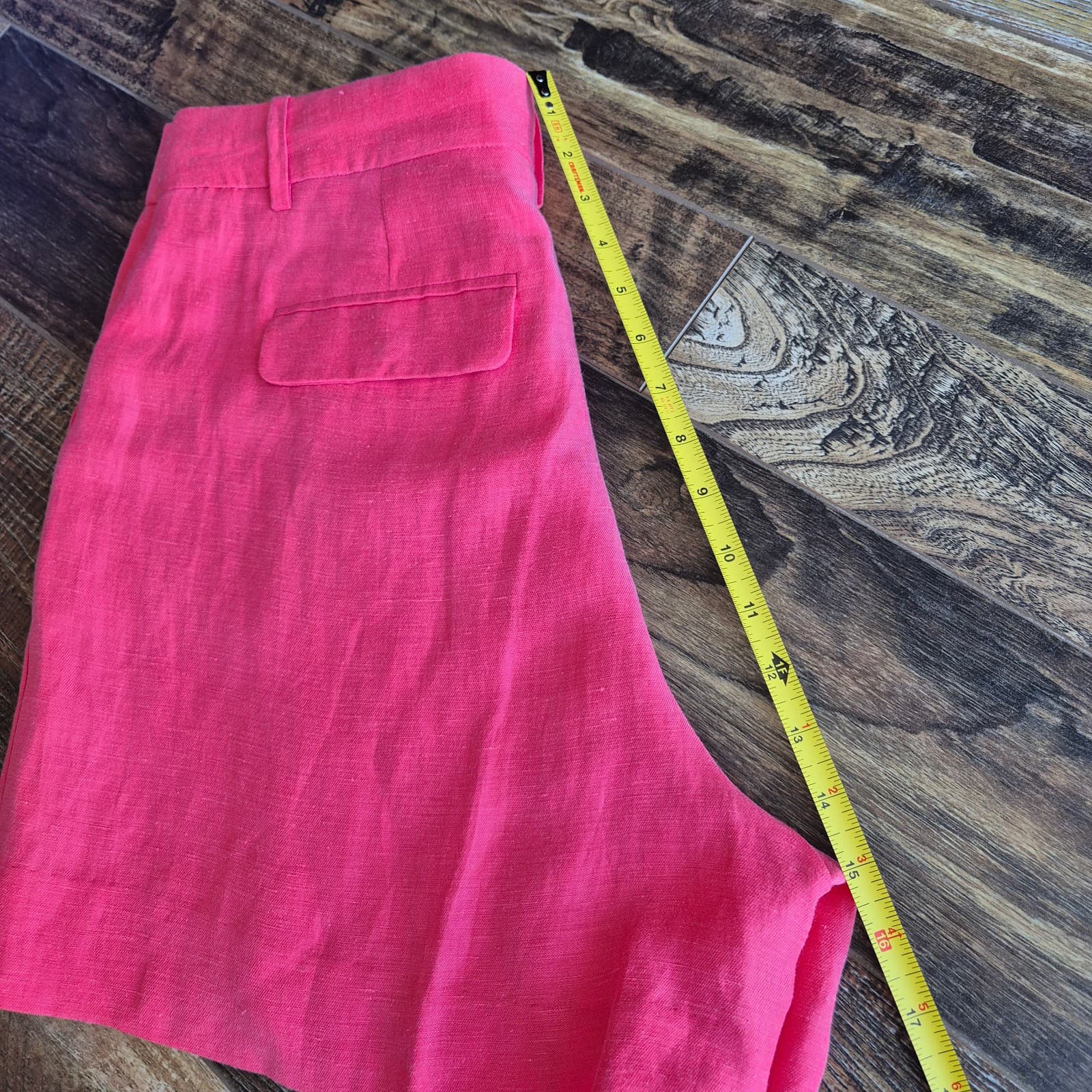 NWT J.CREW High-Rise Pleated Suit Short Chelsea Linen Cupro Blend Women 12 BQ233 - Thumbnail 9