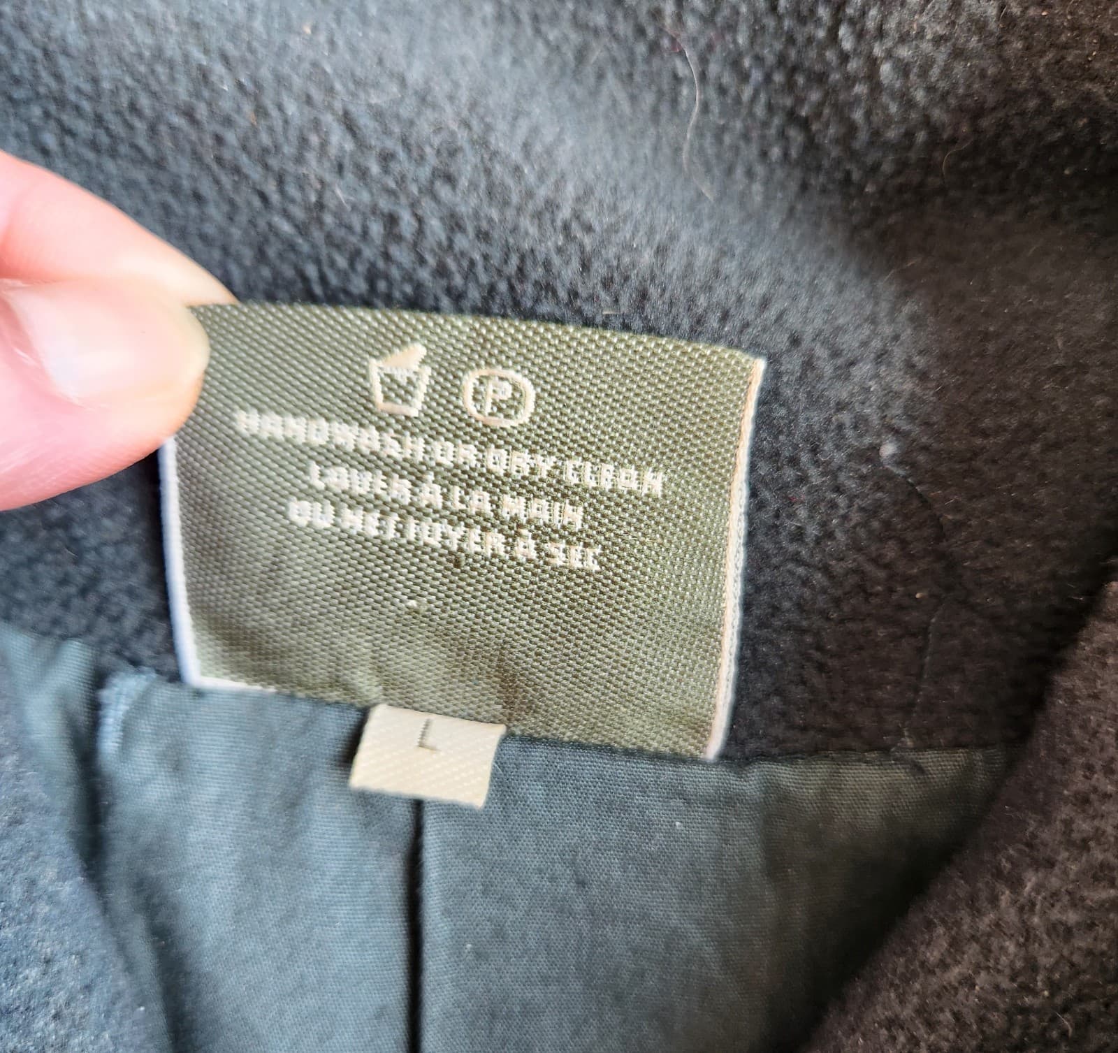 Carraig Donn Ireland Wool Cable Knit Zip-Up Mock Vest Lined Pocket Green Men's L - Thumbnail 6