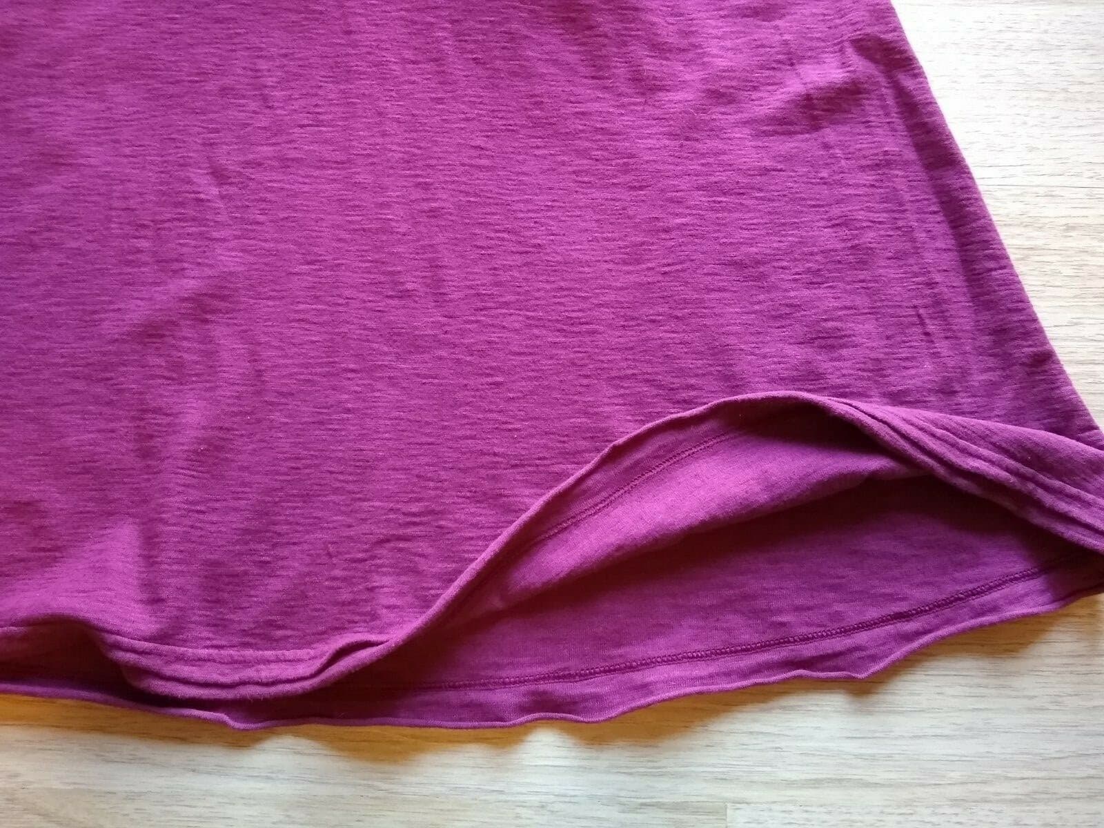 Cut Loose Linen Blend Knit Top+Skirt Set 3/4 Sleeve Elastic Waist Purple Sz.M - Thumbnail 6