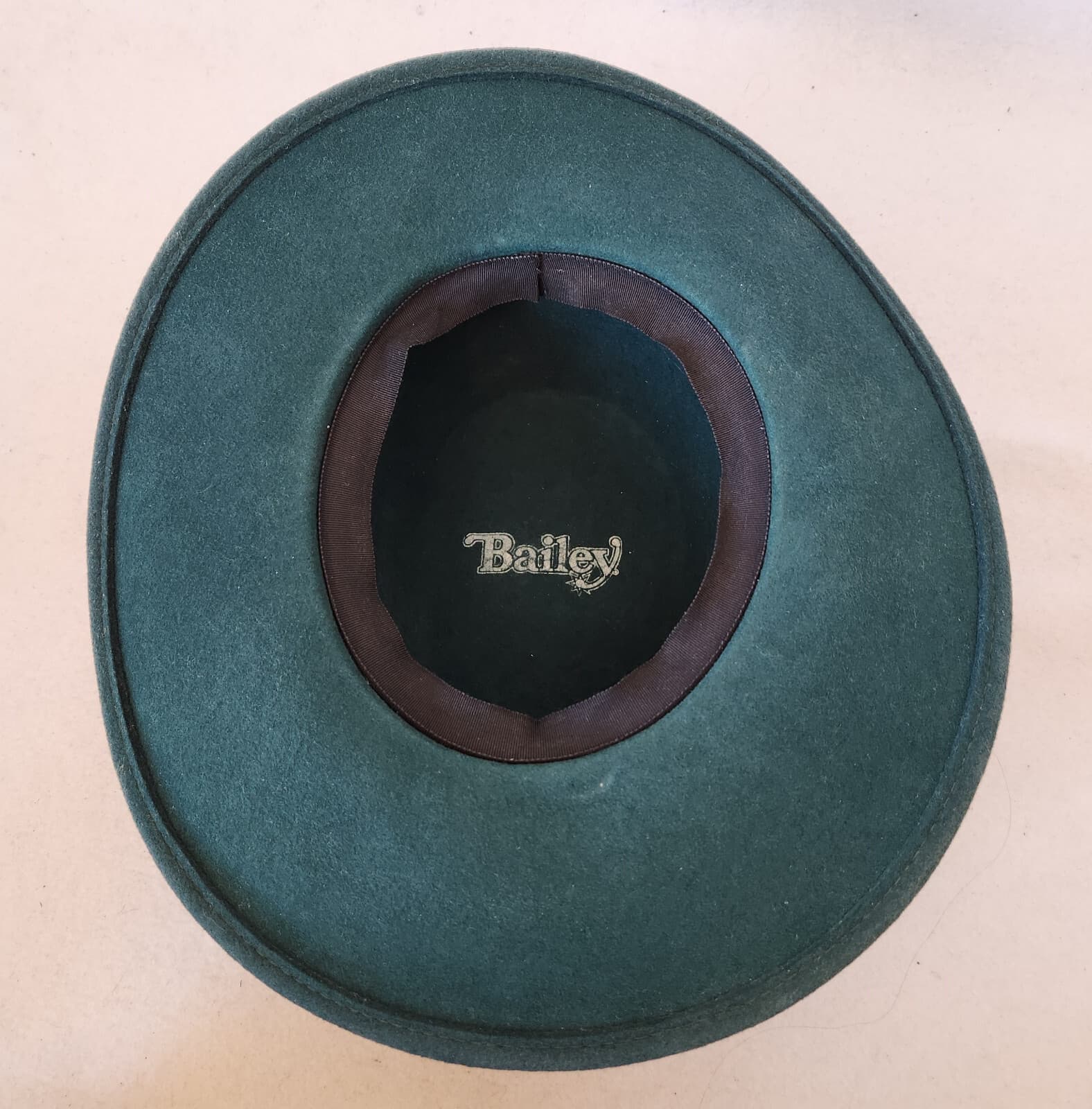 Vintage Bailey Men's Cowboy Western Fedora Hat Wide Brim Felt Wool Green Small - Thumbnail 10