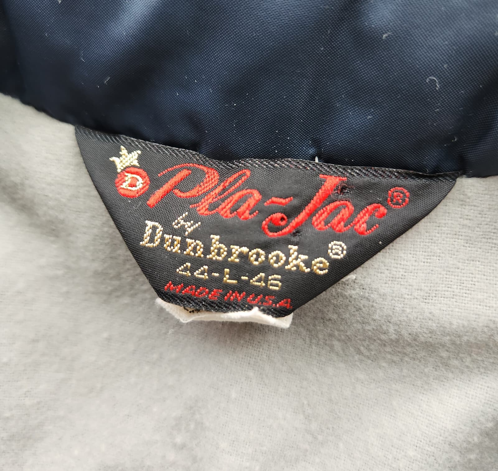 Vintage Pla-Jac by Dunbrooke USA Flannel Lined Windbreaker Jacket Blue Men's L - Thumbnail 6