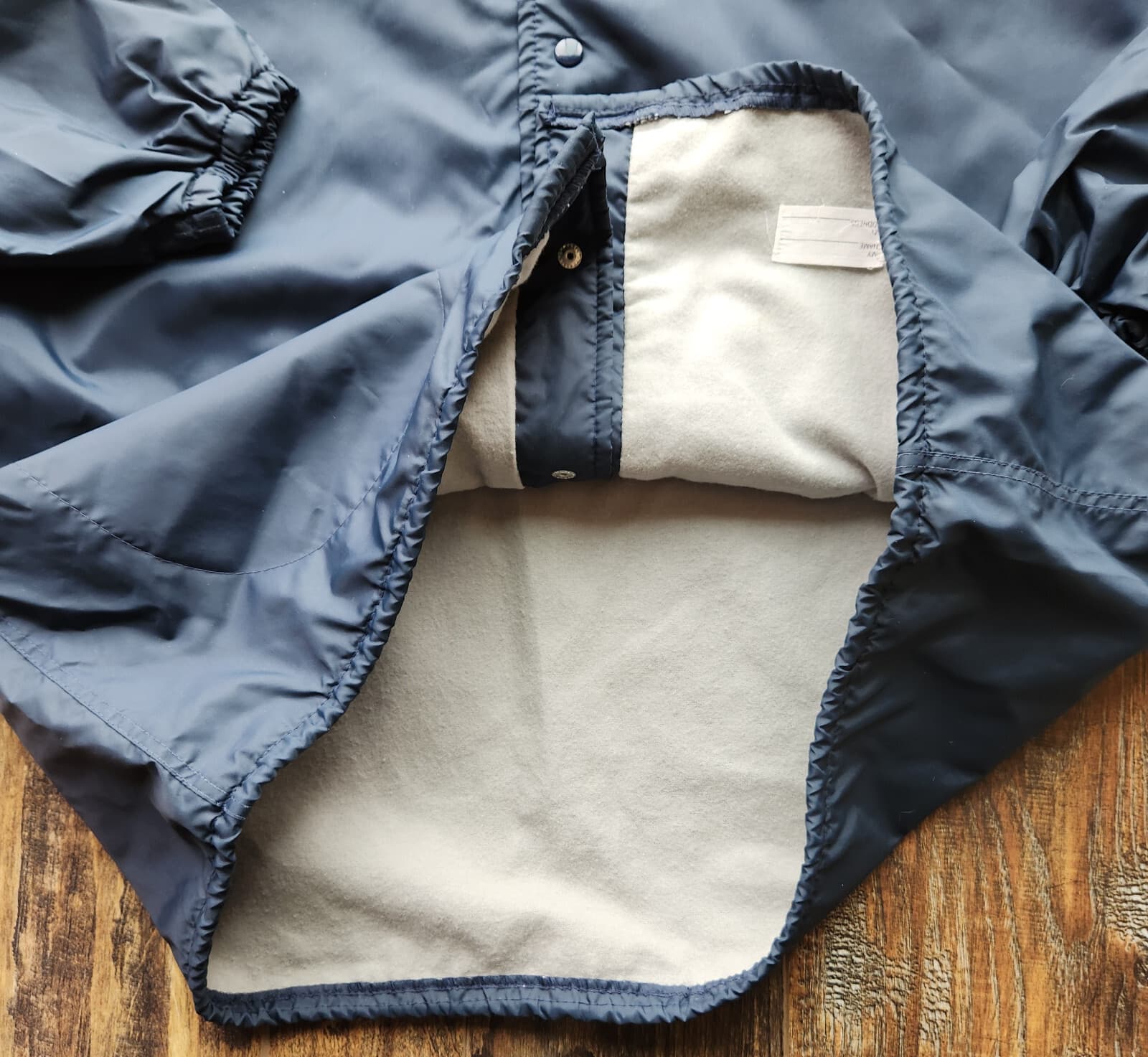 Vintage Pla-Jac by Dunbrooke USA Flannel Lined Windbreaker Jacket Blue Men's L - Thumbnail 9