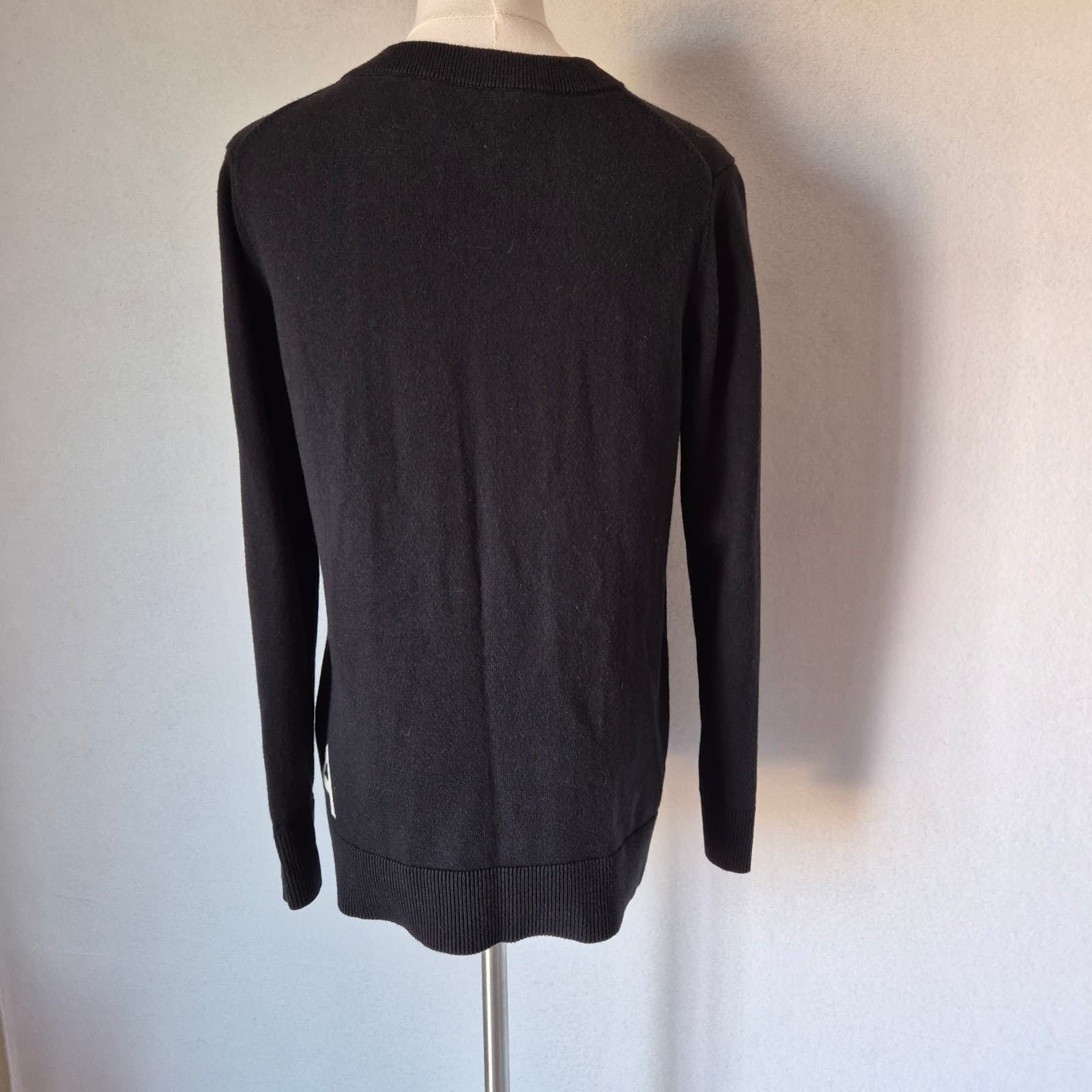 Kate Spade Broome Street Ooh La La Cotton Cashmere Crew Sweater Black Women's S - Thumbnail 5