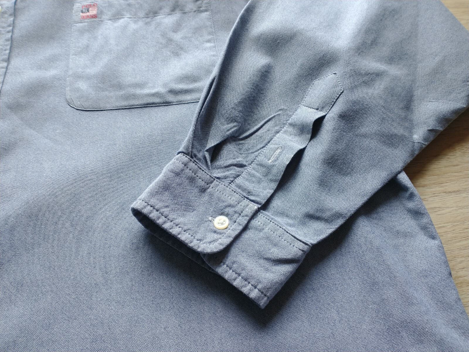 Ralph Lauren Jeans Button Down Shirt Long Sleeve 100% Cotton Blue Men Sz.XL - Thumbnail 3