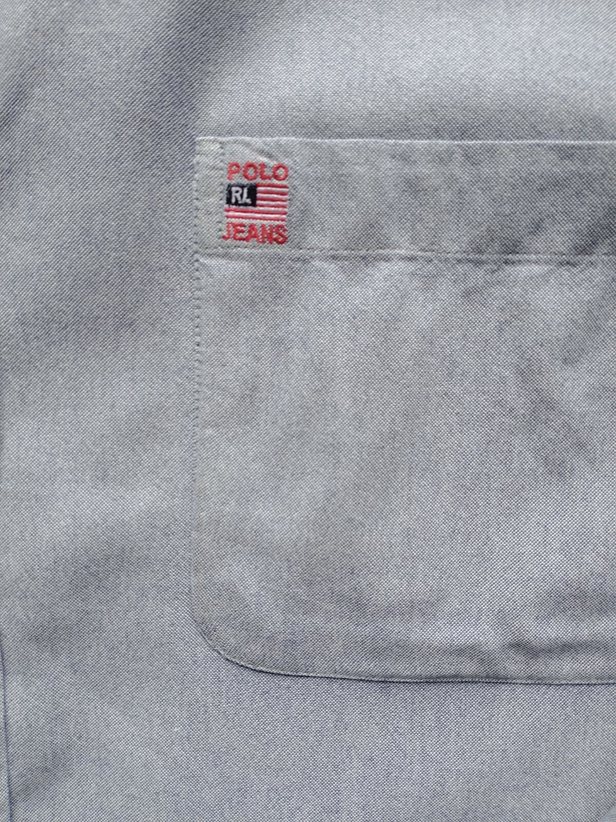 Ralph Lauren Jeans Button Down Shirt Long Sleeve 100% Cotton Blue Men Sz.XL - Thumbnail 4