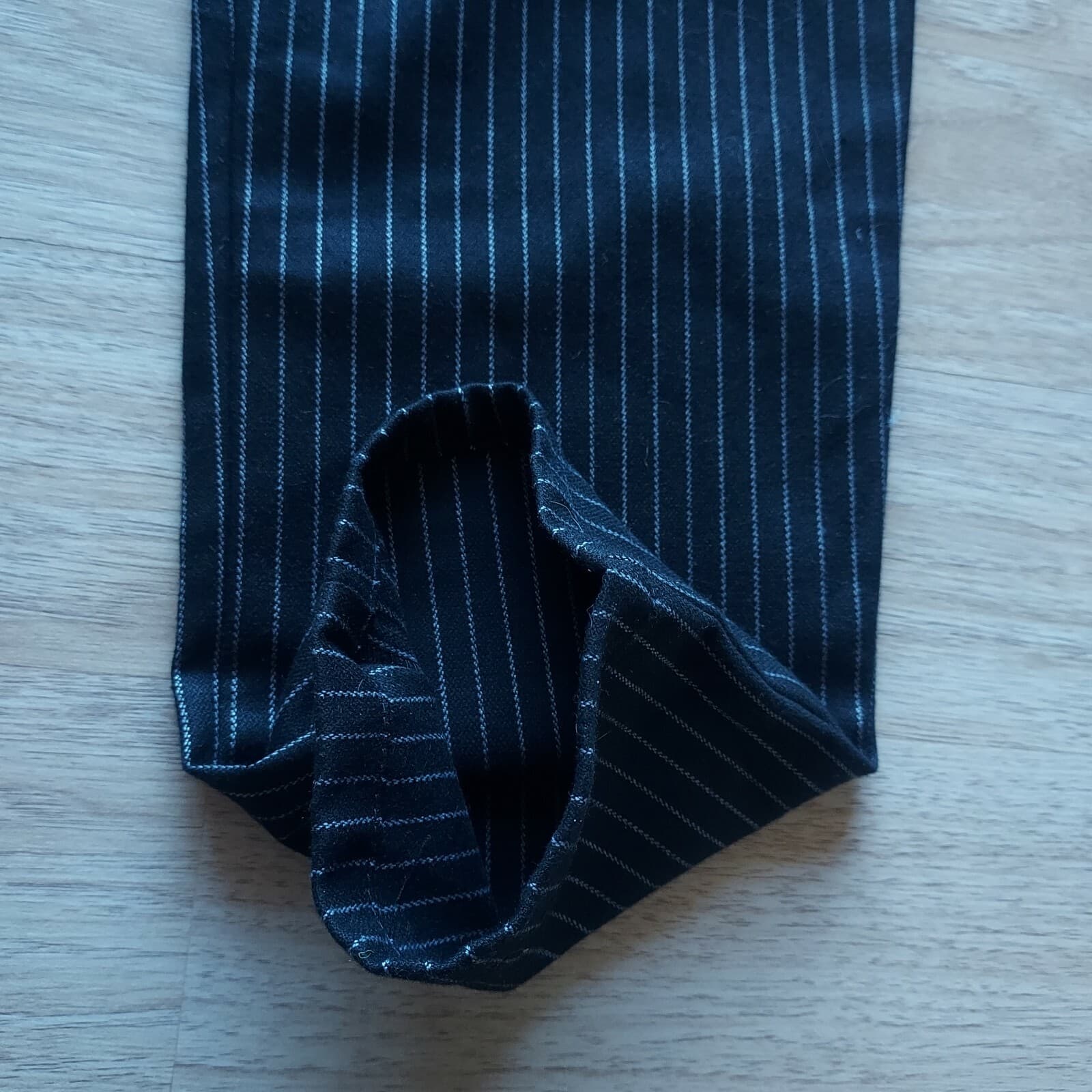 NWoT PIERRE DARRE Suspender Pants Pin Stripe Black Men Sz.50 Made in Italy - Thumbnail 2