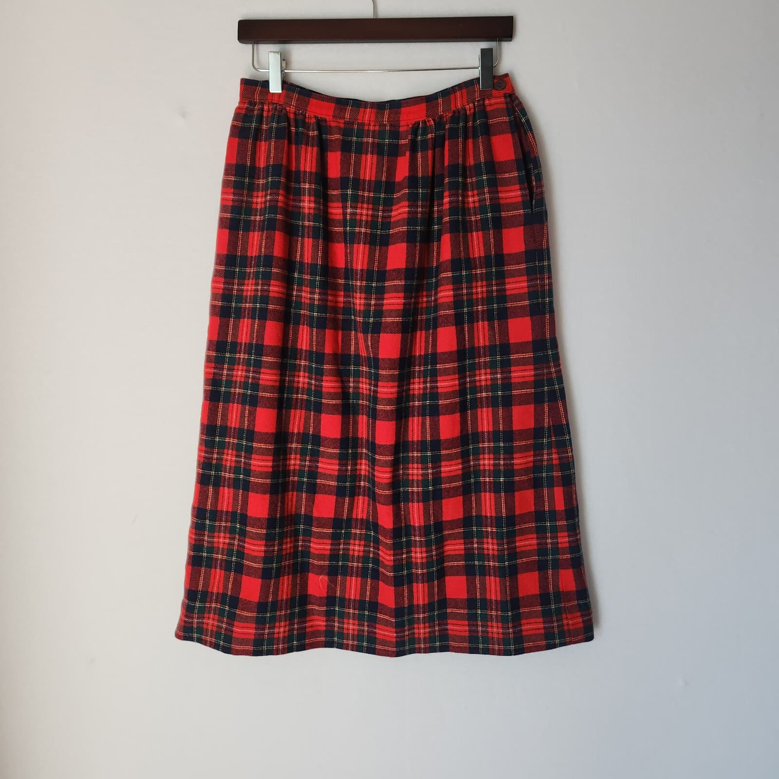 Vintage Pendleton Authentic Royal Stewart Tartan Pencil Skirt Zip Red Sz.10-29" - Thumbnail 2
