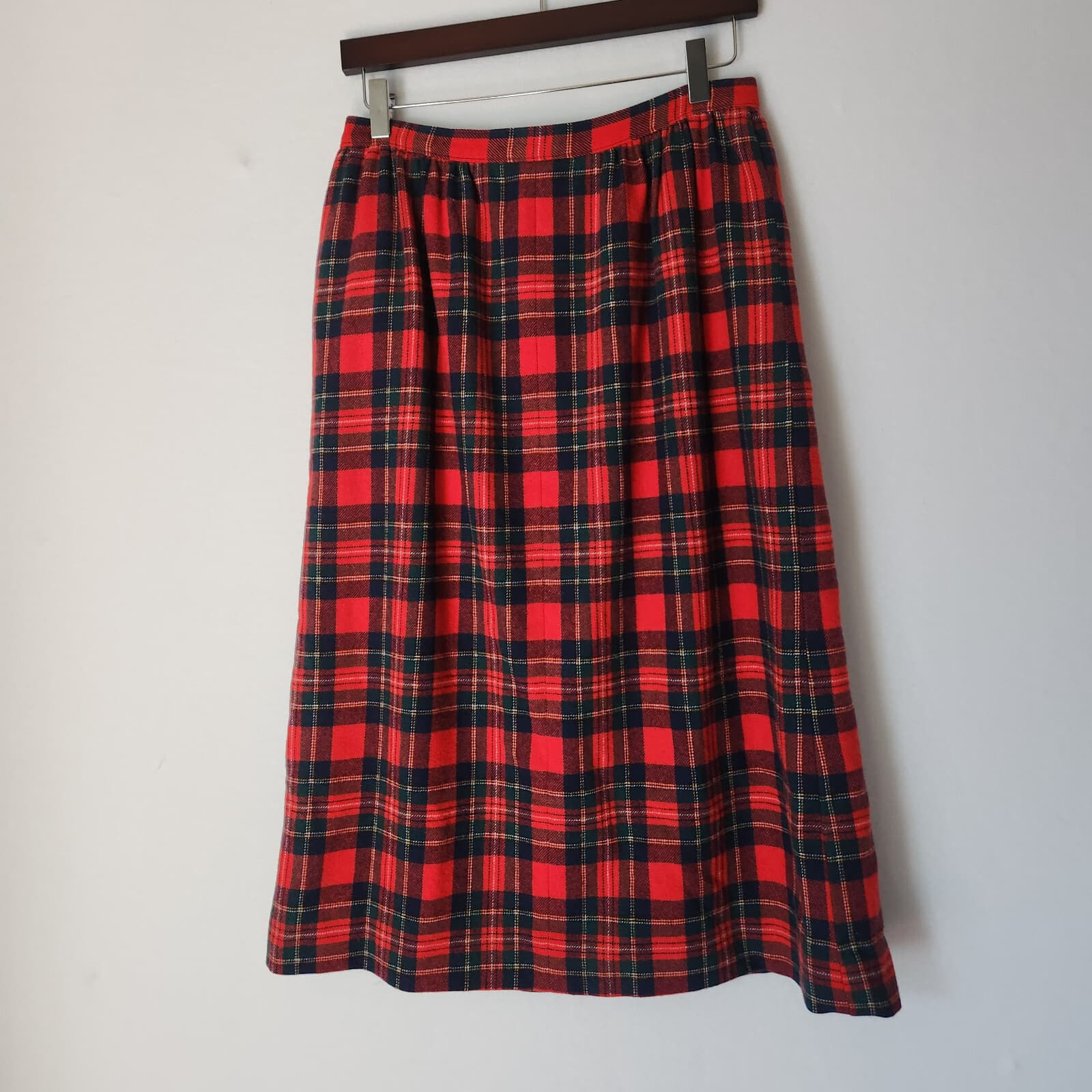 Vintage Pendleton Authentic Royal Stewart Tartan Pencil Skirt Zip Red Sz.10-29" - Thumbnail 3
