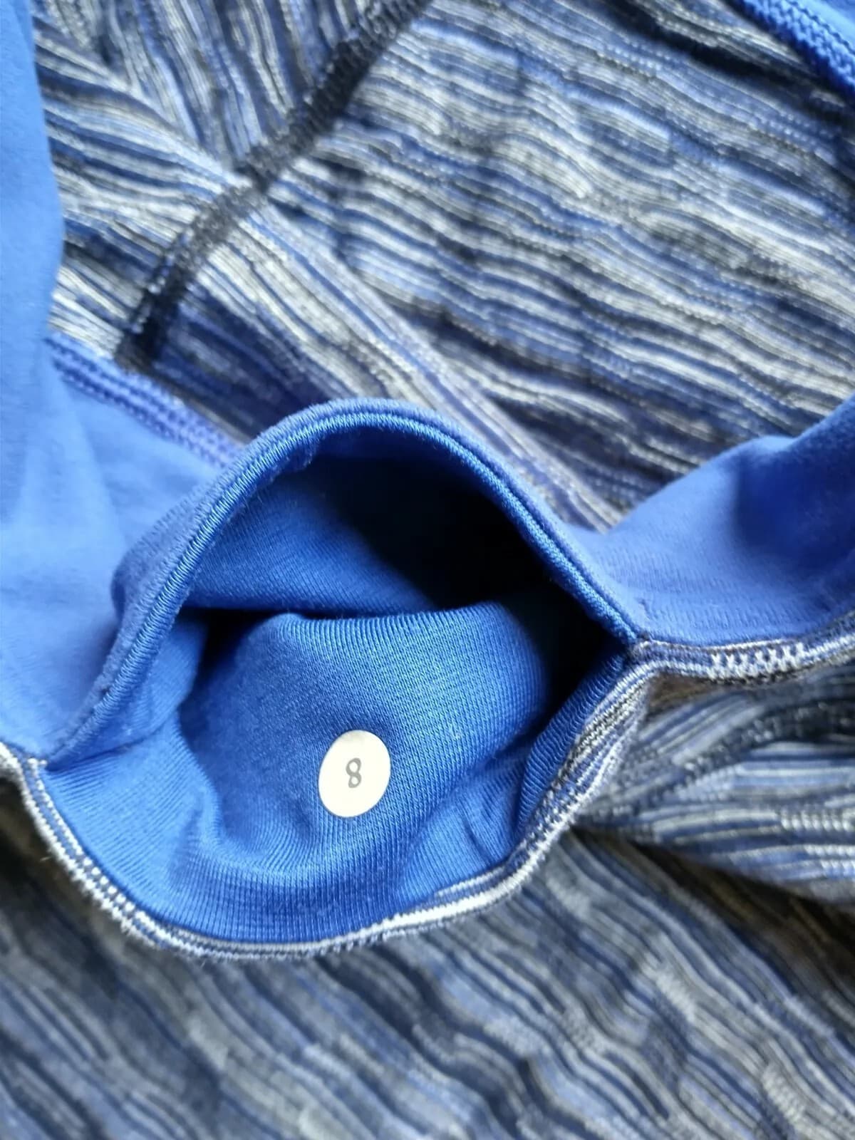 Lululemon Women Wunder Under Crop III 21 1/2" Space Dye Twist Sapphire Blue Sz.8 - Thumbnail 7