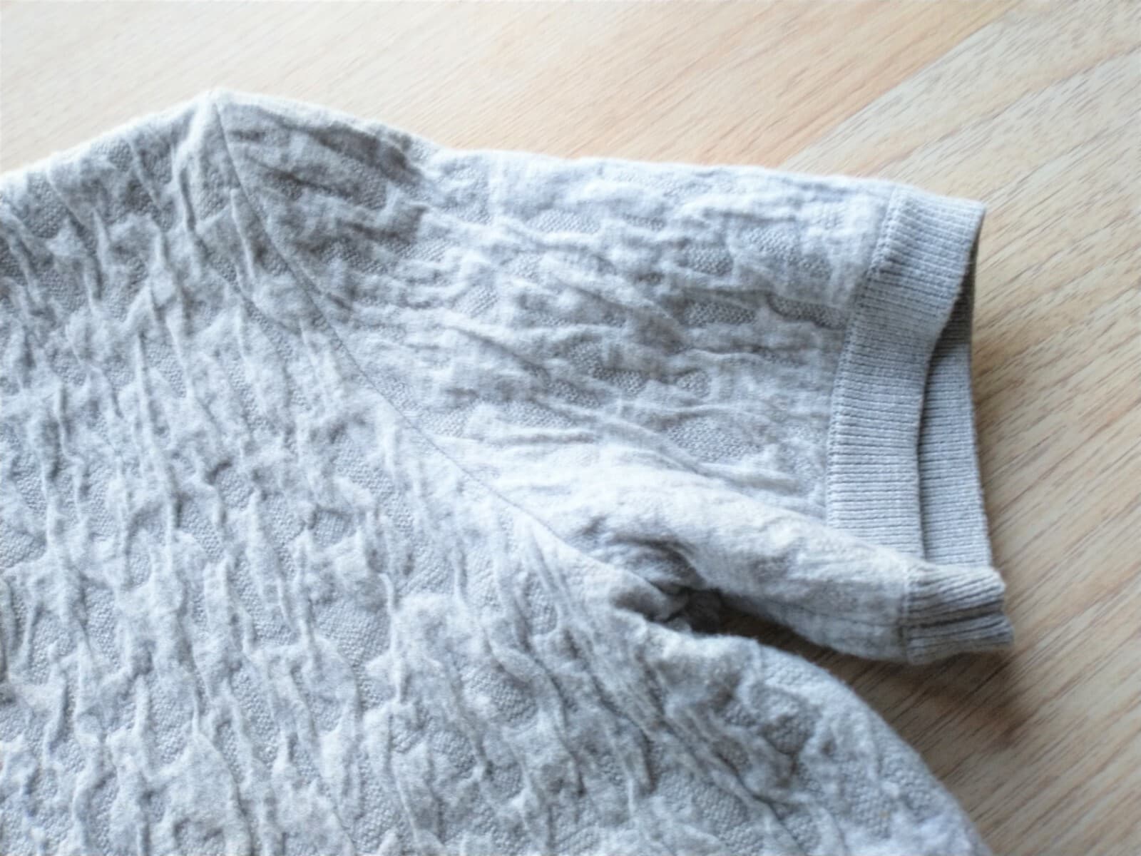 COS Cotton Blend Knit Shift Dress Pullover Short Sleeve Crew Neck Gray Sz.XS - Thumbnail 5