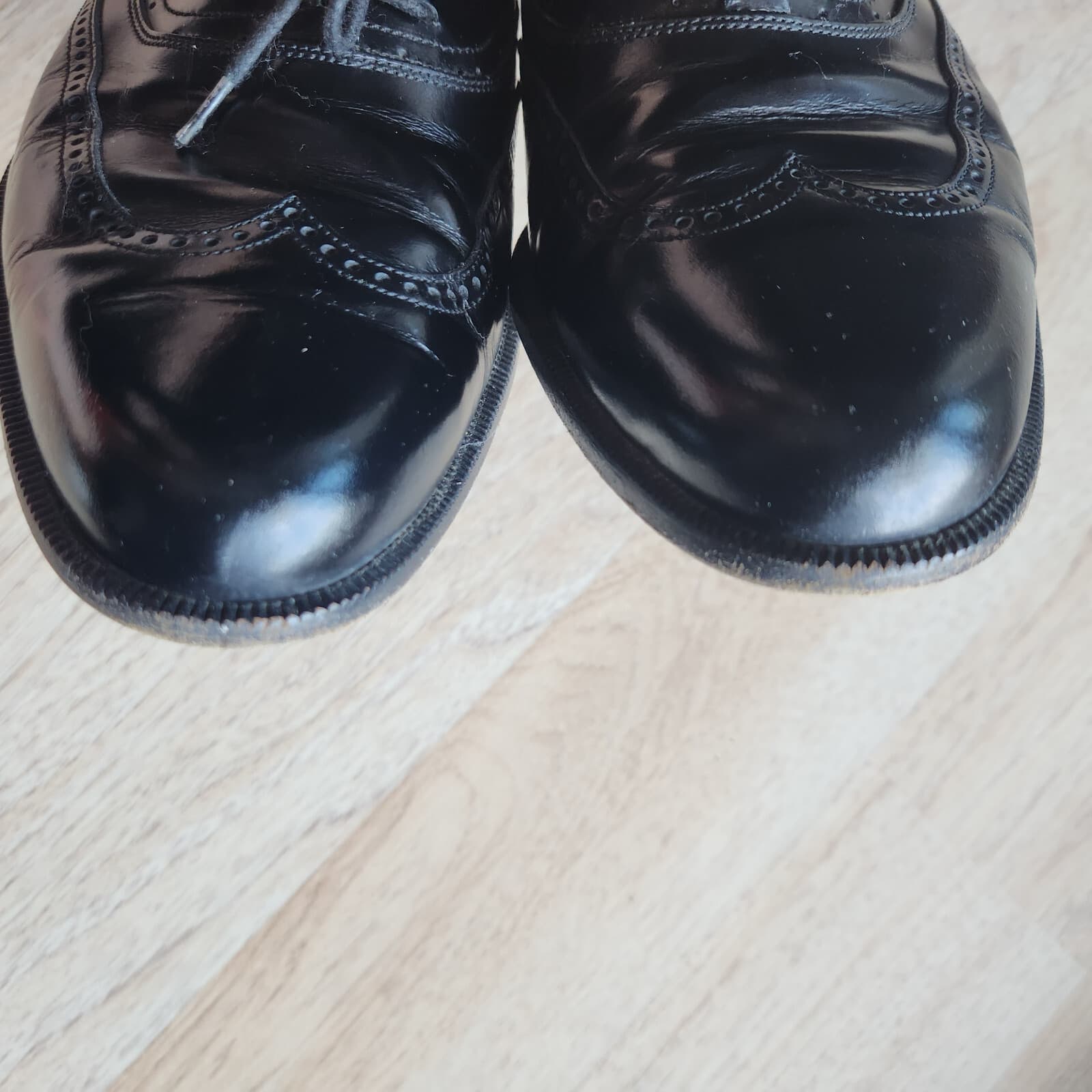 BALLY DUDMO Black Patent Leather Oxford Dress Shoes Men's US10B Made in Italy - Thumbnail 7