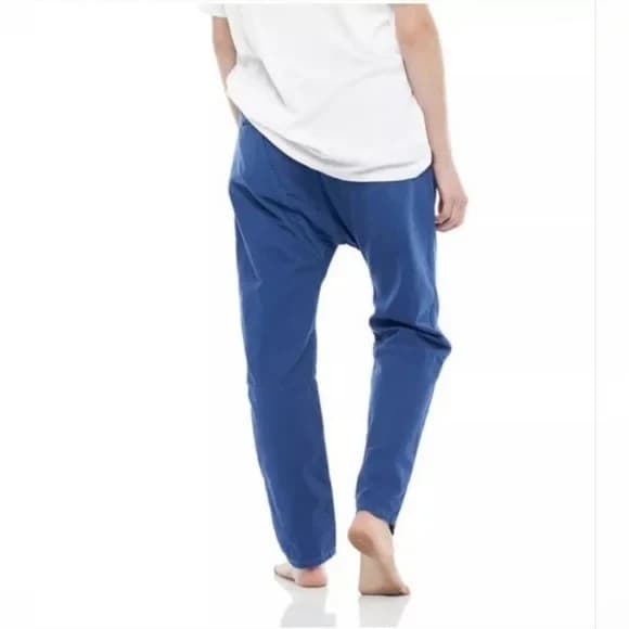 NWT Sandrine Rose Linen Blend Straight Pants Buttonfly College Blue Sz.28 R1013 - Thumbnail 5