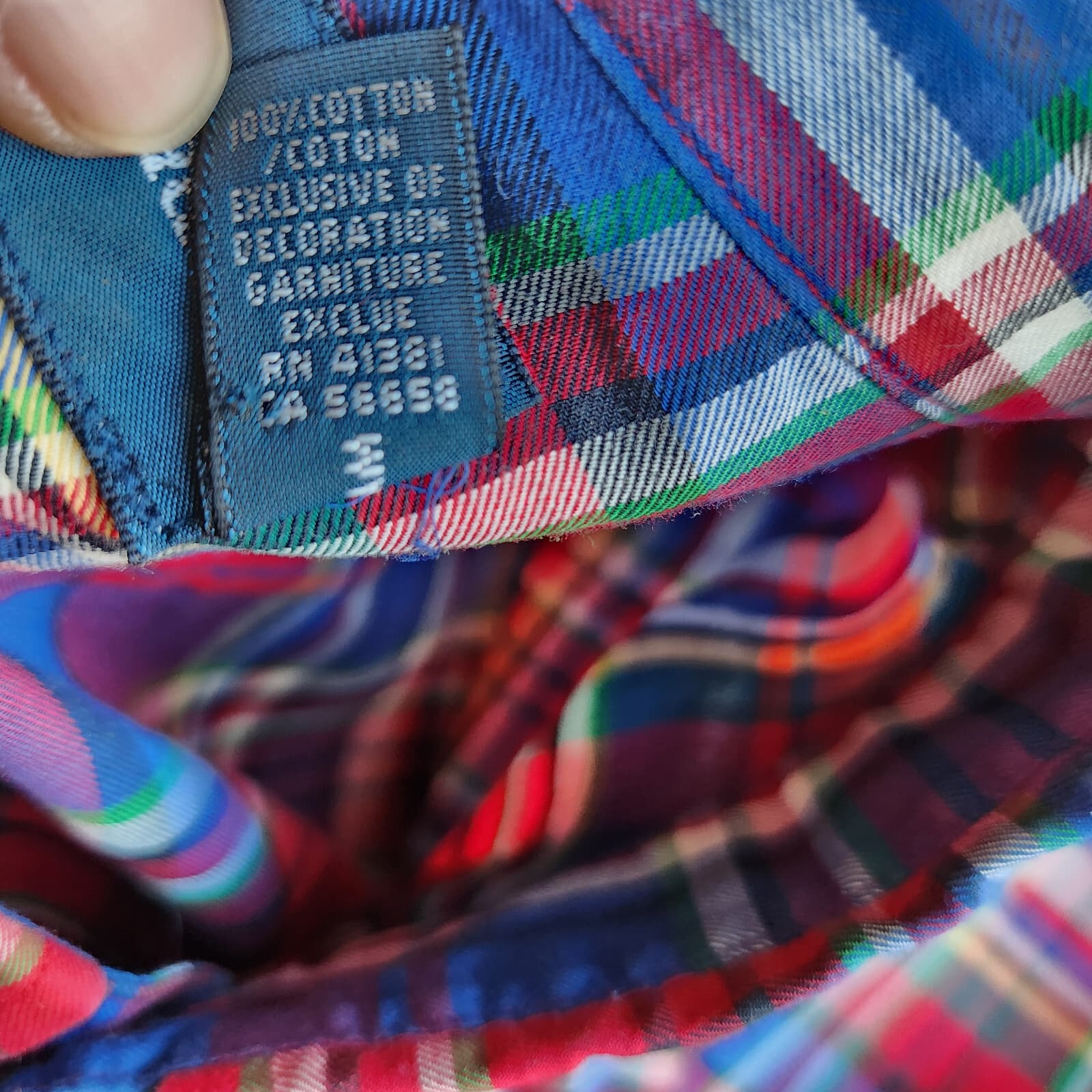 Vintage Ralph Lauren Plaid Classic Fit Button-Down Shirt Long Sleeve Red Men's L - Thumbnail 8