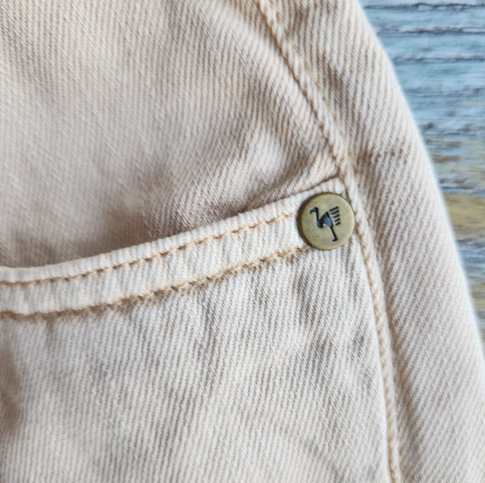 NWT Sandrine Rose The Fred Pleated Tapered Pants Buttonfly Beige Womens 25 R1016 - Thumbnail 7