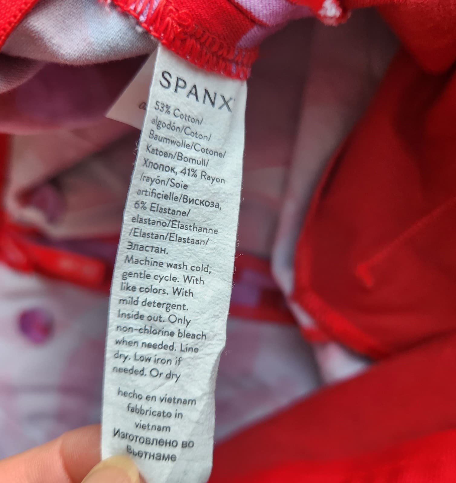 SPANX On The Go 3.5" Short Pullon Tummy Control Stretch Red Purple Zebra Sz.XL - Thumbnail 8