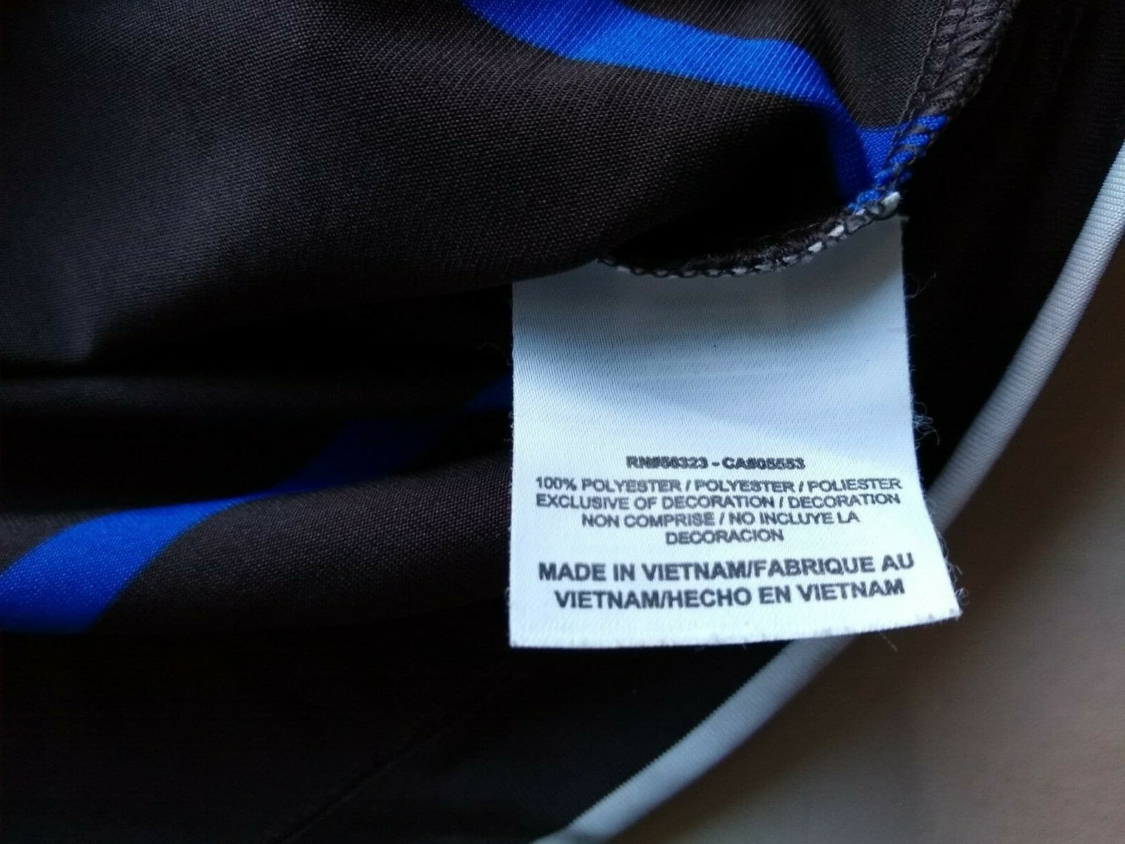 NIKE GOLF Dri-fit Polo Shirt Short Sleeves 1/4 Buttons Black Strip Sz.L - Thumbnail 6