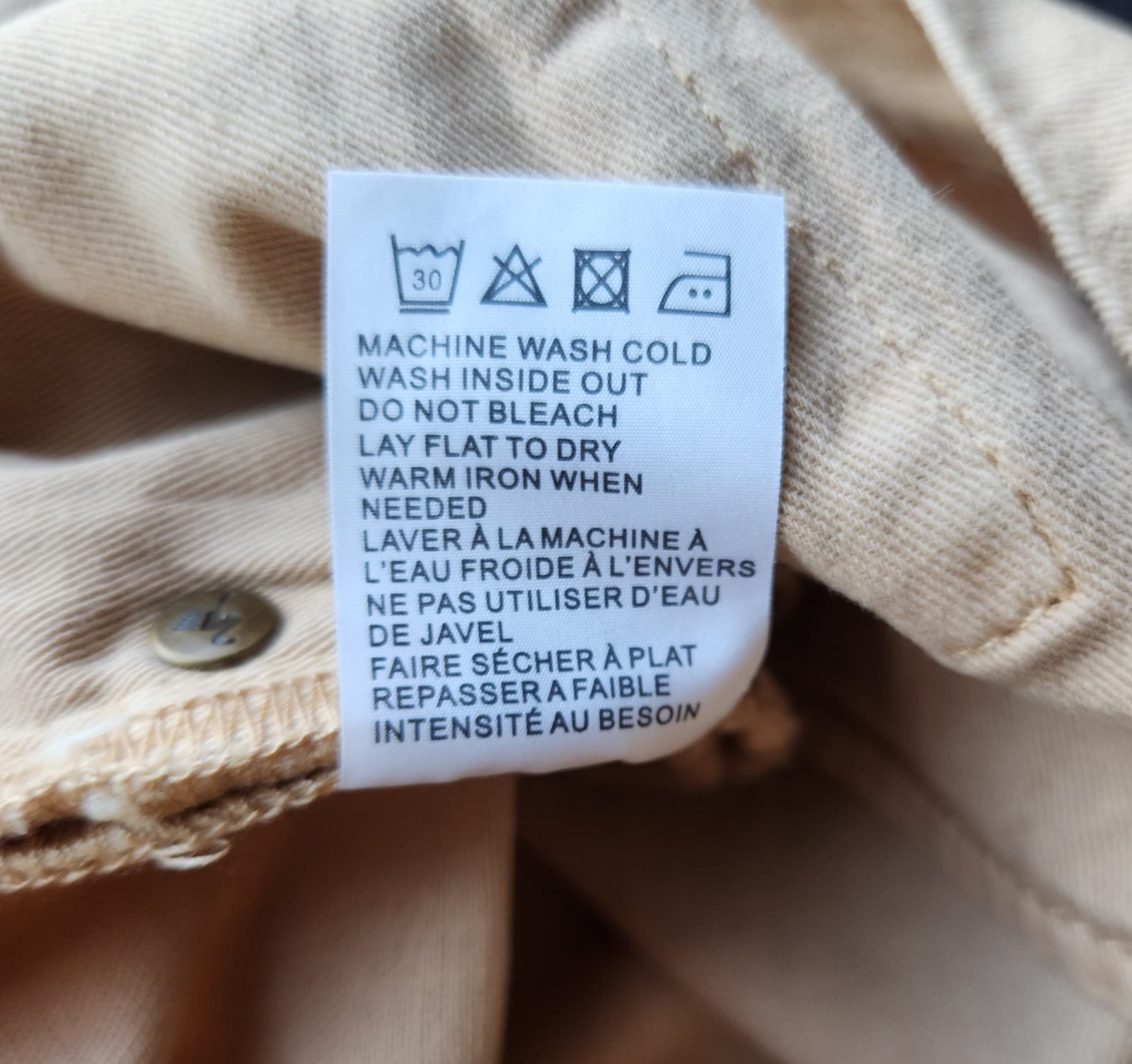 NWT Sandrine Rose The Fred Pleated Tapered Pants Buttonfly Beige Womens 25 R1016 - Thumbnail 12