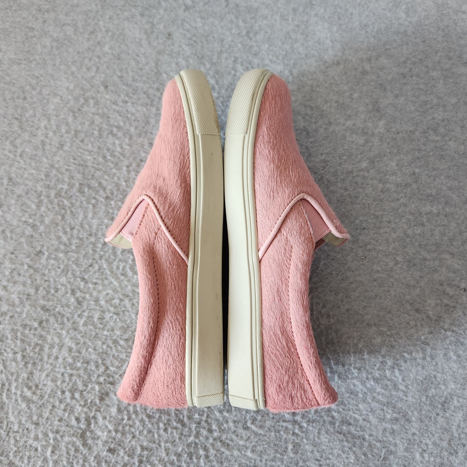 EUC Steve Madden Ecentric Pink Pony Hair Slip-On Fashion Sneaker Comfort US 7.5B - Thumbnail 4