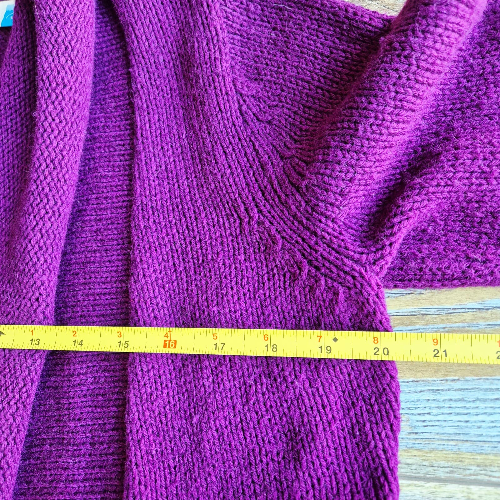 Sparrow Wool Blend Tie-Waist Shawl Neck Cardigan Pocket Purple Women's S - Thumbnail 10
