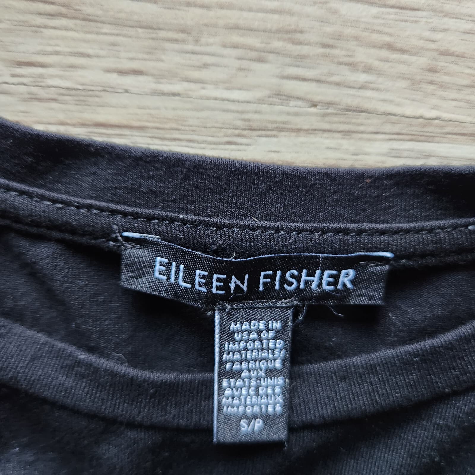 EILEEN FISHER Tunic T-Shirt Dress Boxy Viscose Jersey Cap-Sleeve Black Women's S - Thumbnail 9
