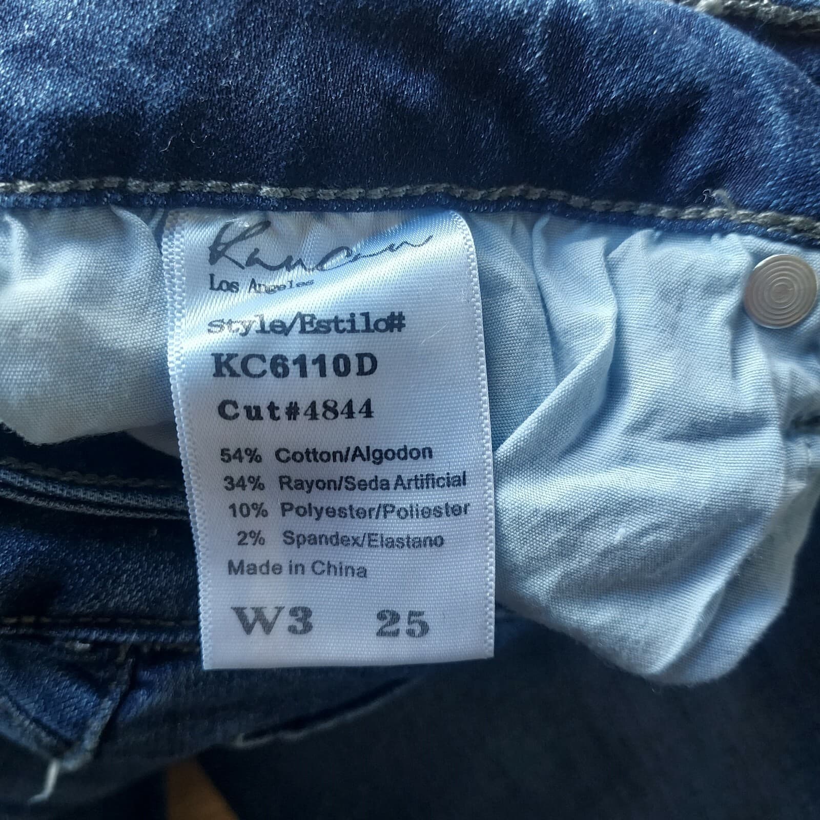 KanCan Milla Bermuda Distressed Jean Shorts Stretch Zip Pocket Blue Women Sz.25 - Thumbnail 7