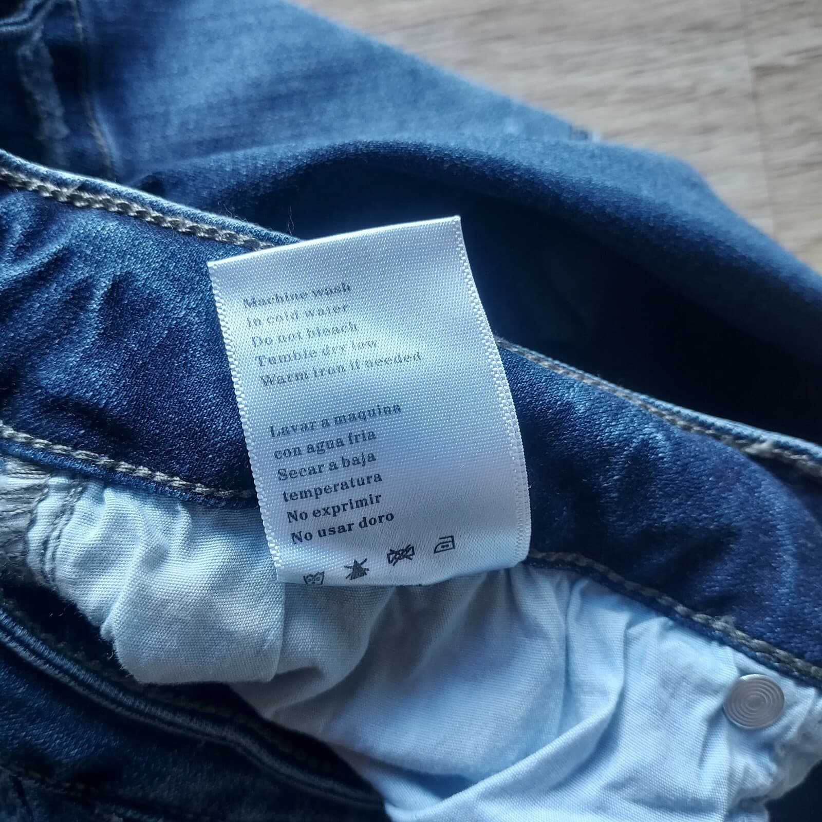 KanCan Milla Bermuda Distressed Jean Shorts Stretch Zip Pocket Blue Women Sz.25 - Thumbnail 8