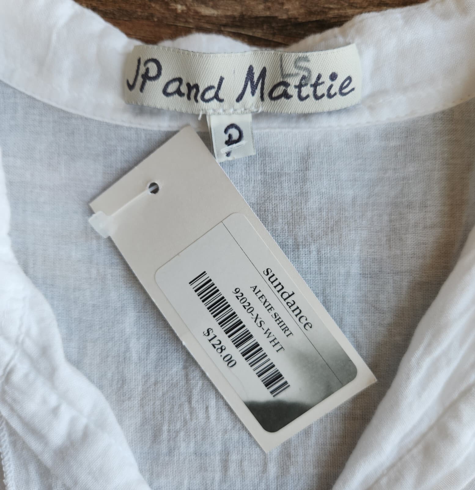 NWT JP And Mattie $128 Alexie Ruffle Button-Up Shirt Long Sleeve Cotton White P - Thumbnail 10