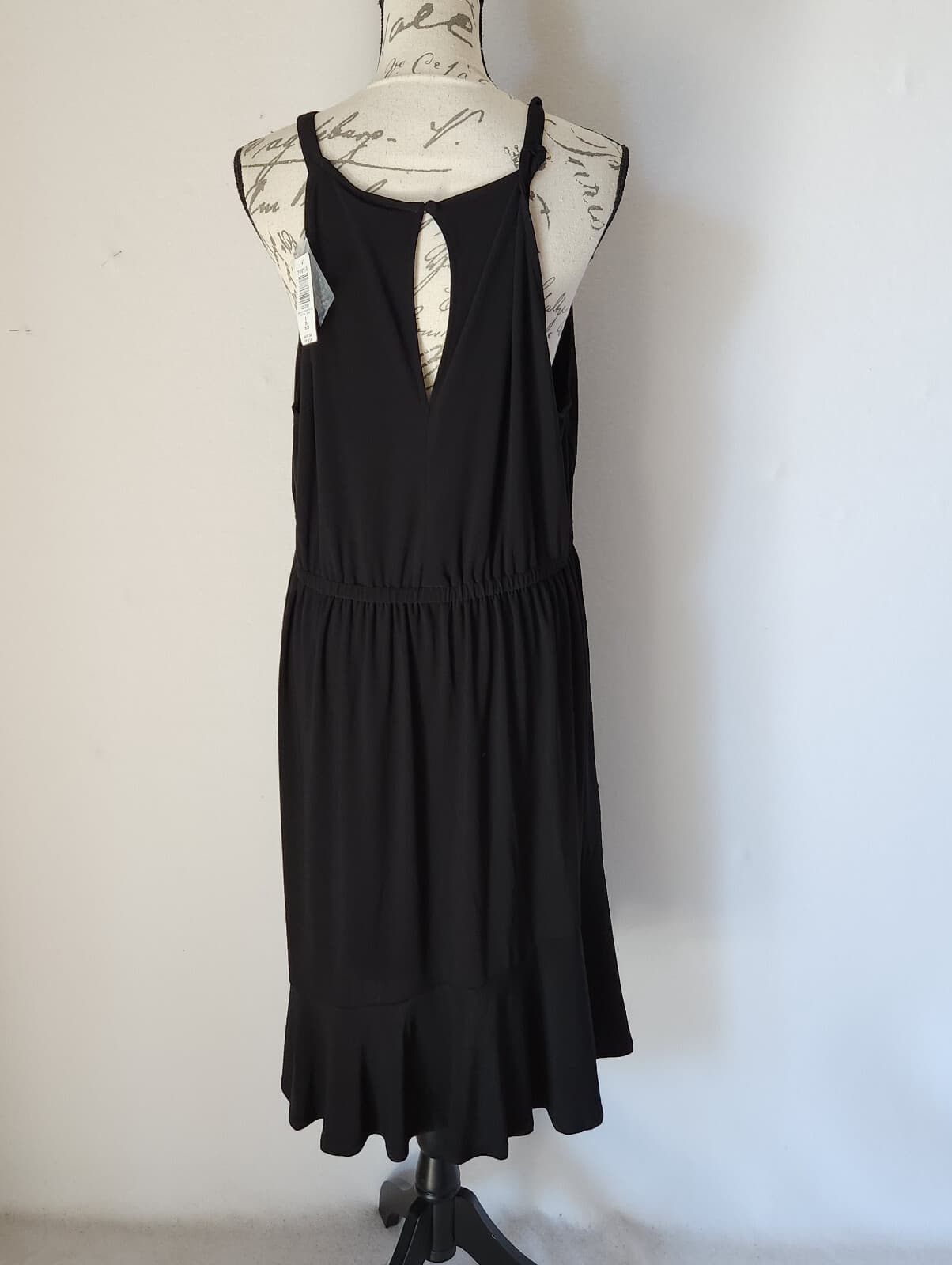 NWT Torrid Black Crepe High Neck Skater Dress Sleeveless Pocket Stretch 2X $69 - Thumbnail 4