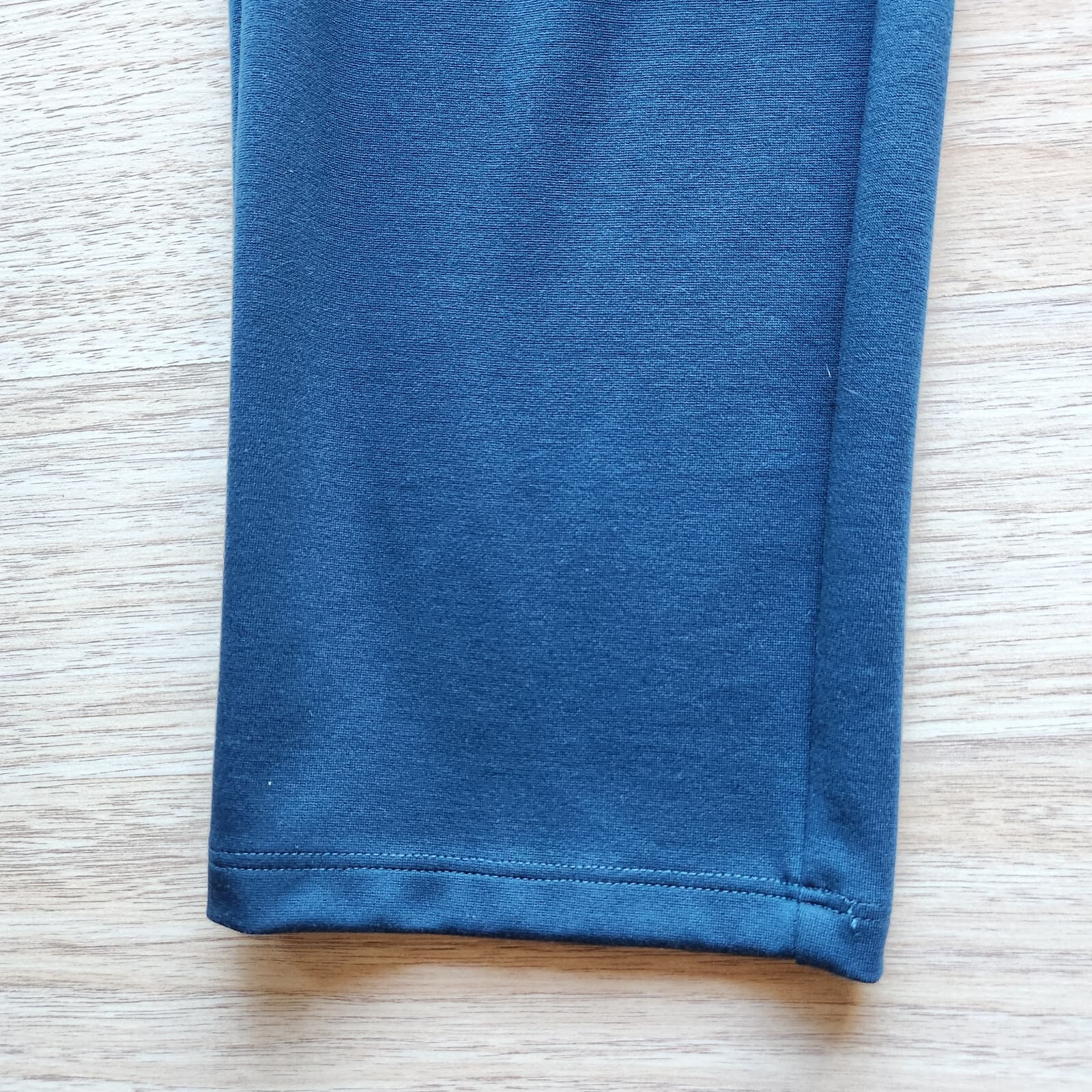 EILEEN FISHER Slim Leg Tencel Blend Ponte CropPants Zip Elastic Waist Blue Sz.PS - Thumbnail 6