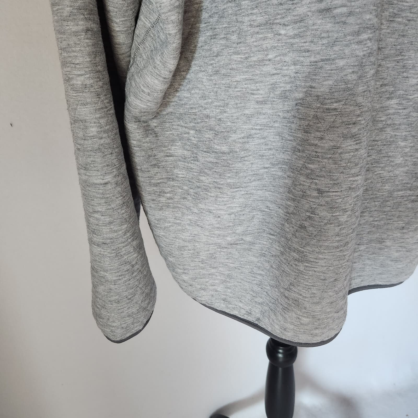 Marine Layer Corbet Quilted Bee Embroidery Pullover 1/4 Snap Mock Gray Women XXL - Thumbnail 16