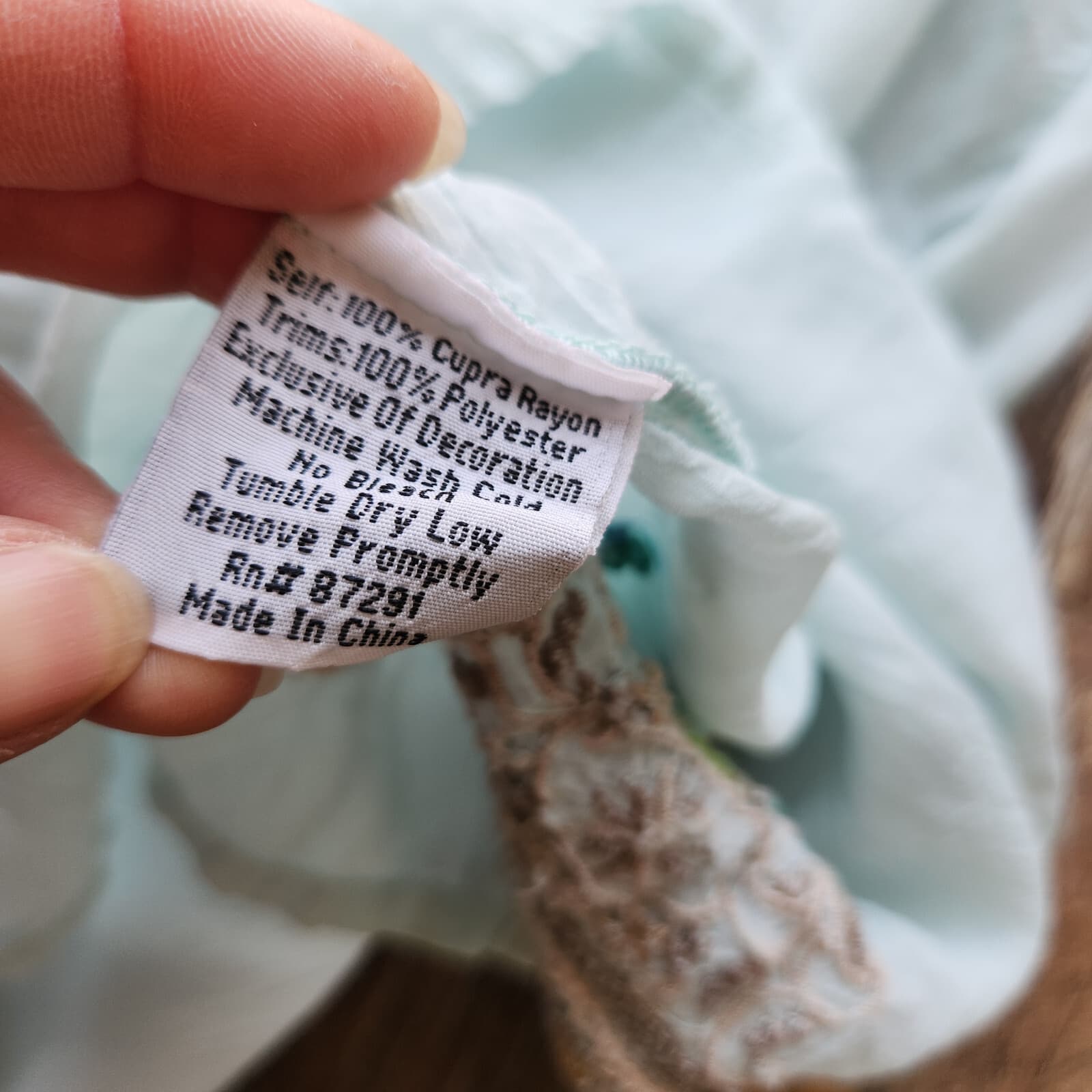JOHNNY WAS Floral Embroidered Semi-Sheer Top Popover V-Neck 3/4 Sleeve Green S - Thumbnail 12