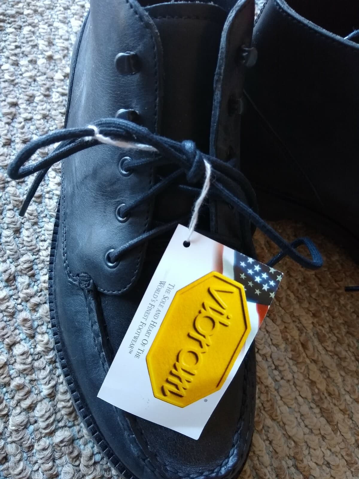 Cabela's New Men Leather Ankle Boots Vibram Sole Gumlite Black #82-2022 Sz.8.5D - Thumbnail 6