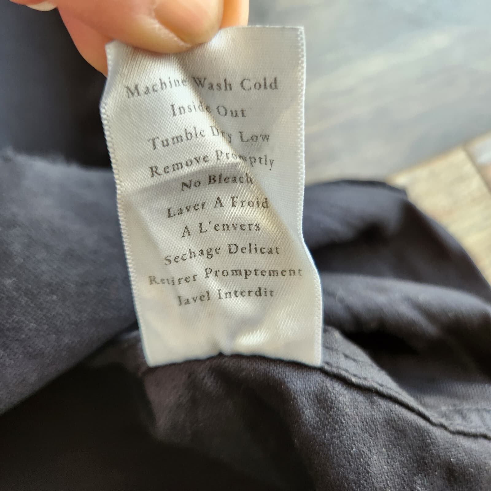 Frank & Eileen $328 Mary Famous Denim Black Classic Shirtdress Distressed Hem XS - Thumbnail 19
