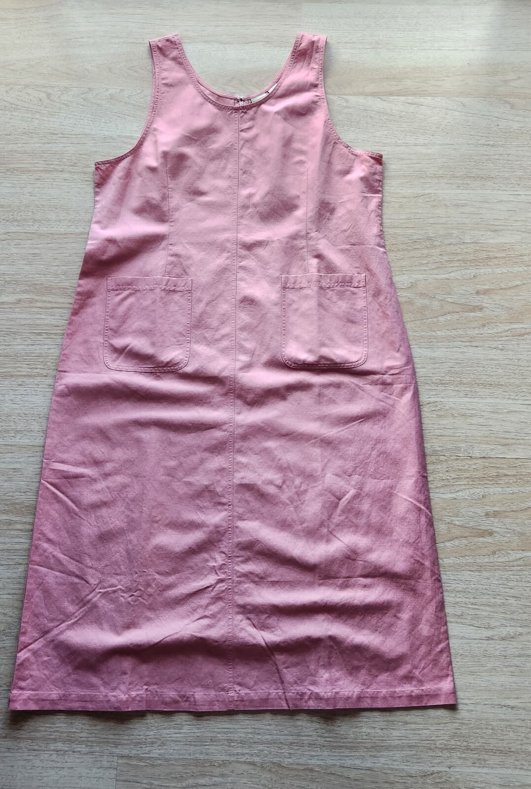 NWoT Vintage L.L.Bean Linen Cotton Maxi Shift Dress Sleeveless Salmon Sz.20-Pet - Thumbnail 8