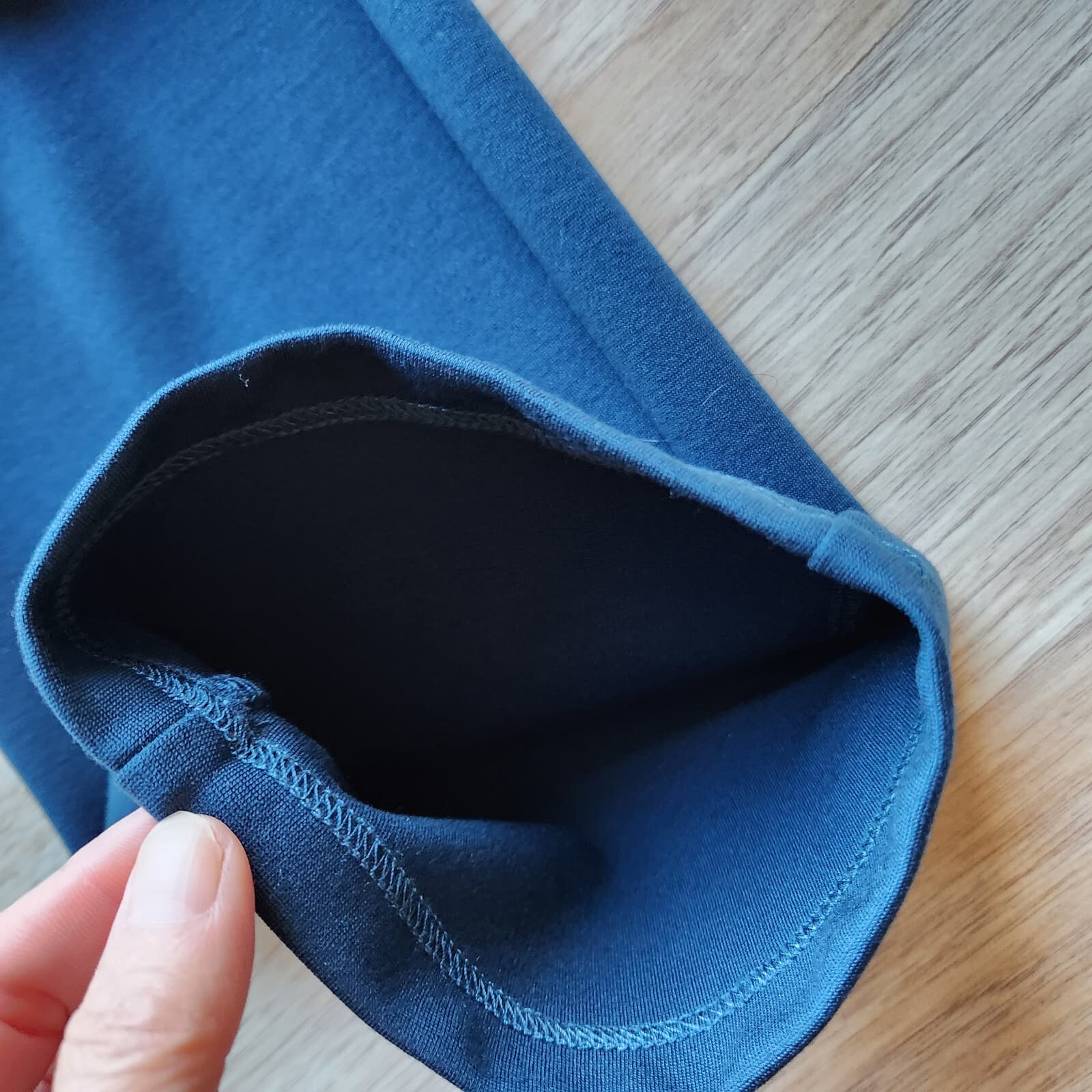 EILEEN FISHER Slim Leg Tencel Blend Ponte CropPants Zip Elastic Waist Blue Sz.PS - Thumbnail 7