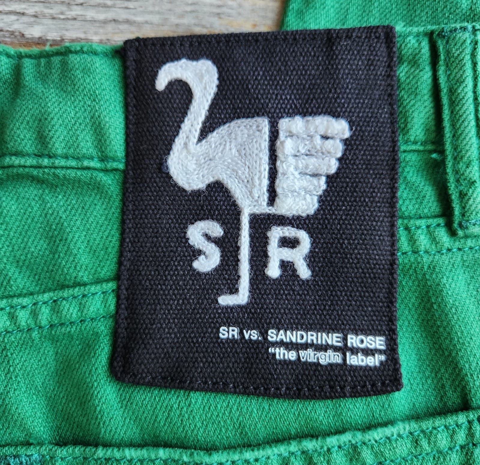 NWT Sandrine Rose Flax Blend Straight Pants Buttonfly Sapin Green Sz.28 R1013 - Thumbnail 9
