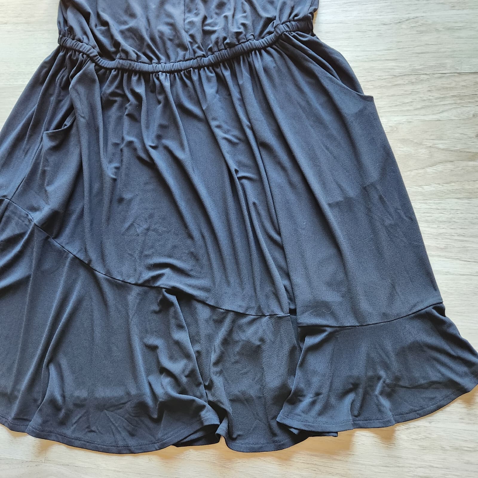 NWT Torrid Black Crepe High Neck Skater Dress Sleeveless Pocket Stretch 2X $69 - Thumbnail 6