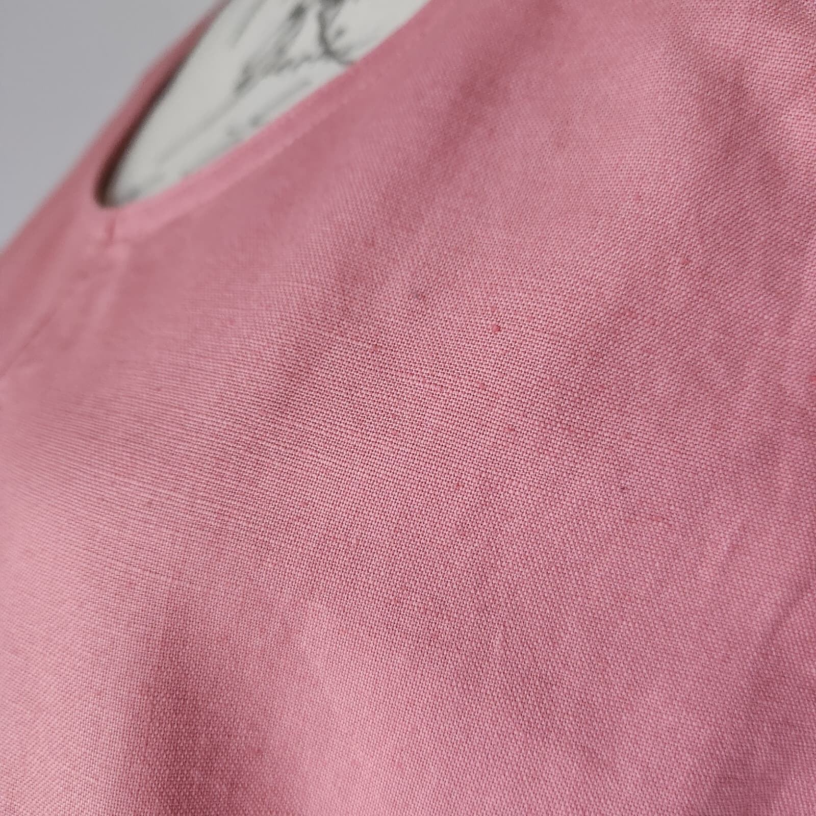 NWoT Vintage L.L.Bean Linen Cotton Maxi Shift Dress Sleeveless Salmon Sz.20-Pet - Thumbnail 4