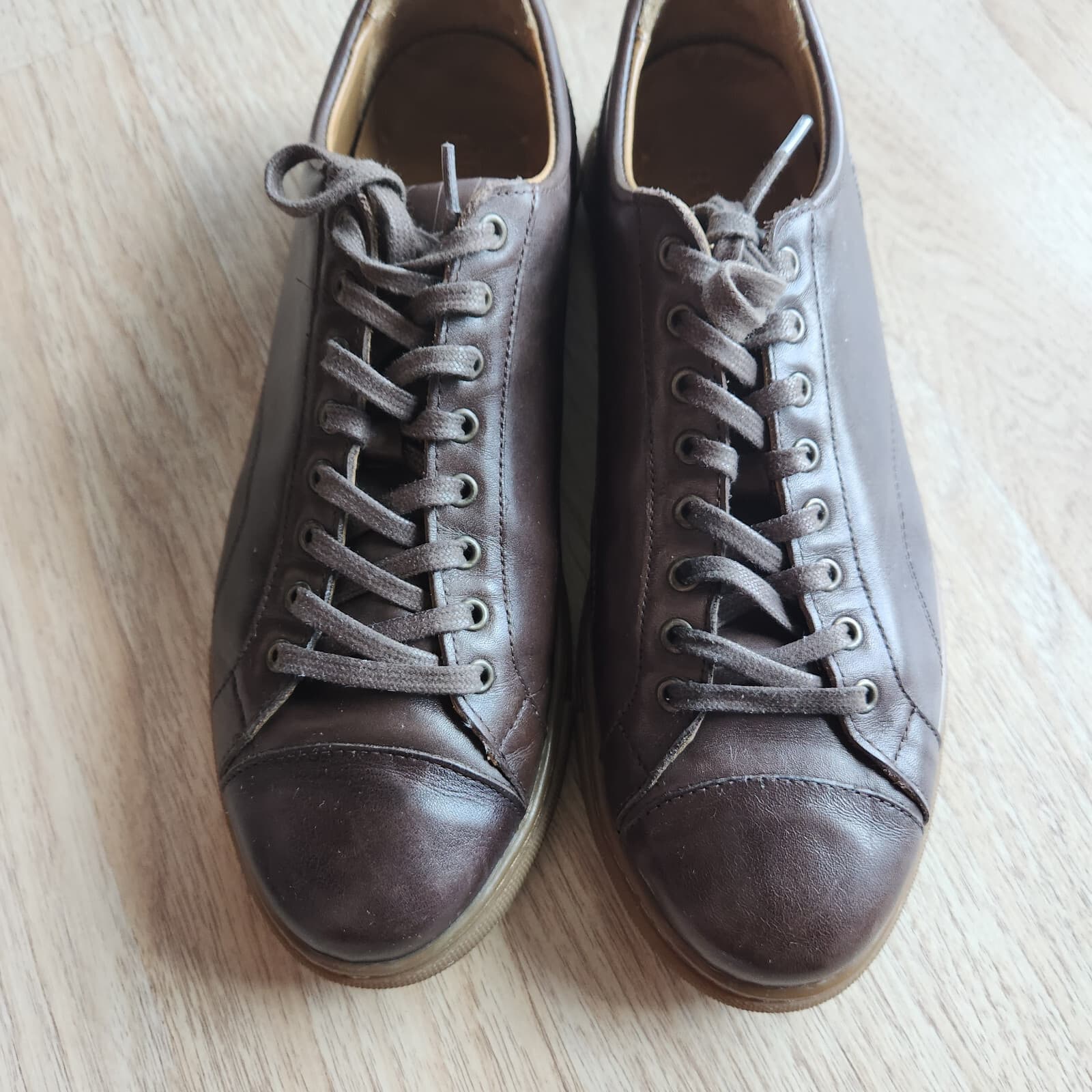Barker Ethan Hand Painted Ebony Leather Sneaker Derby Shoe Lace Brown Men's US11 - Thumbnail 10