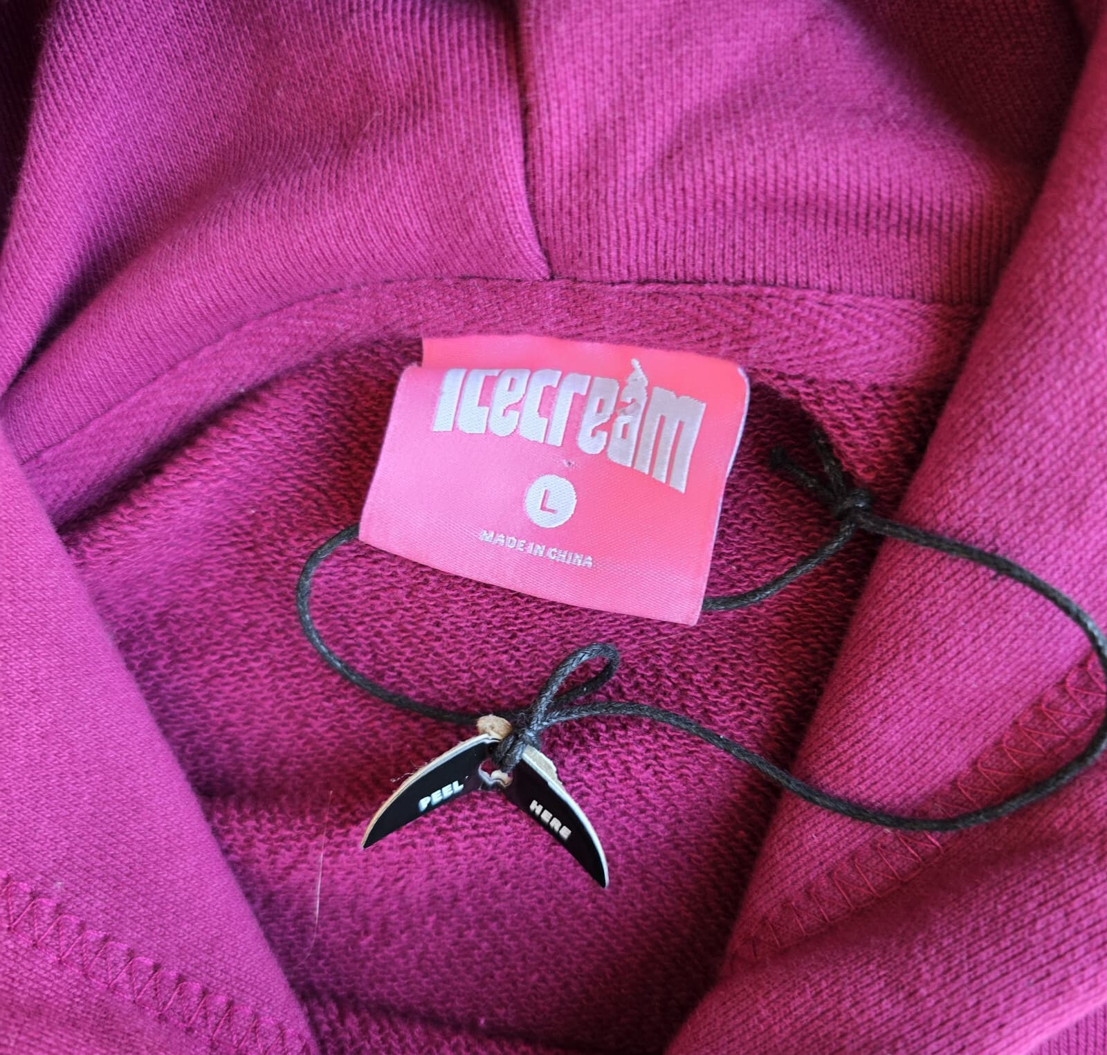 NWoT Billionaire Boys Club ICECREAM Hoodie Sweatshirt French Terry Pink Men's L - Thumbnail 10
