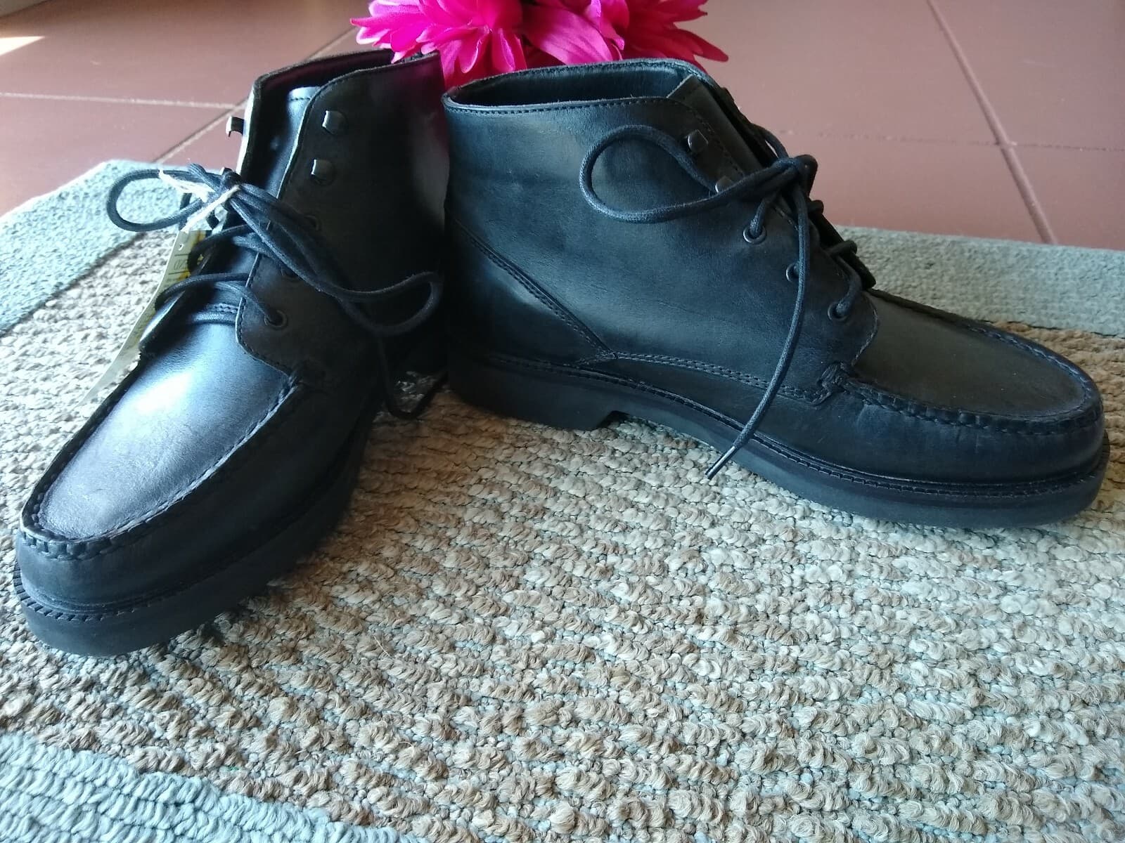 Cabela's New Men Leather Ankle Boots Vibram Sole Gumlite Black #82-2022 Sz.8.5D - Thumbnail 3