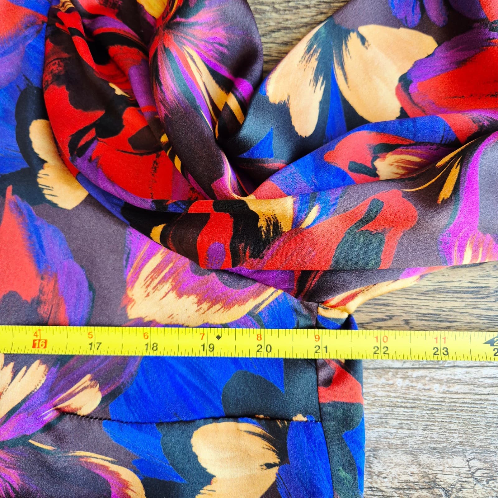 NWT Johnny Was Jade $480 Eclipse Blooms Silk Satin Mini Dress Long Sleeve Size M - Thumbnail 14