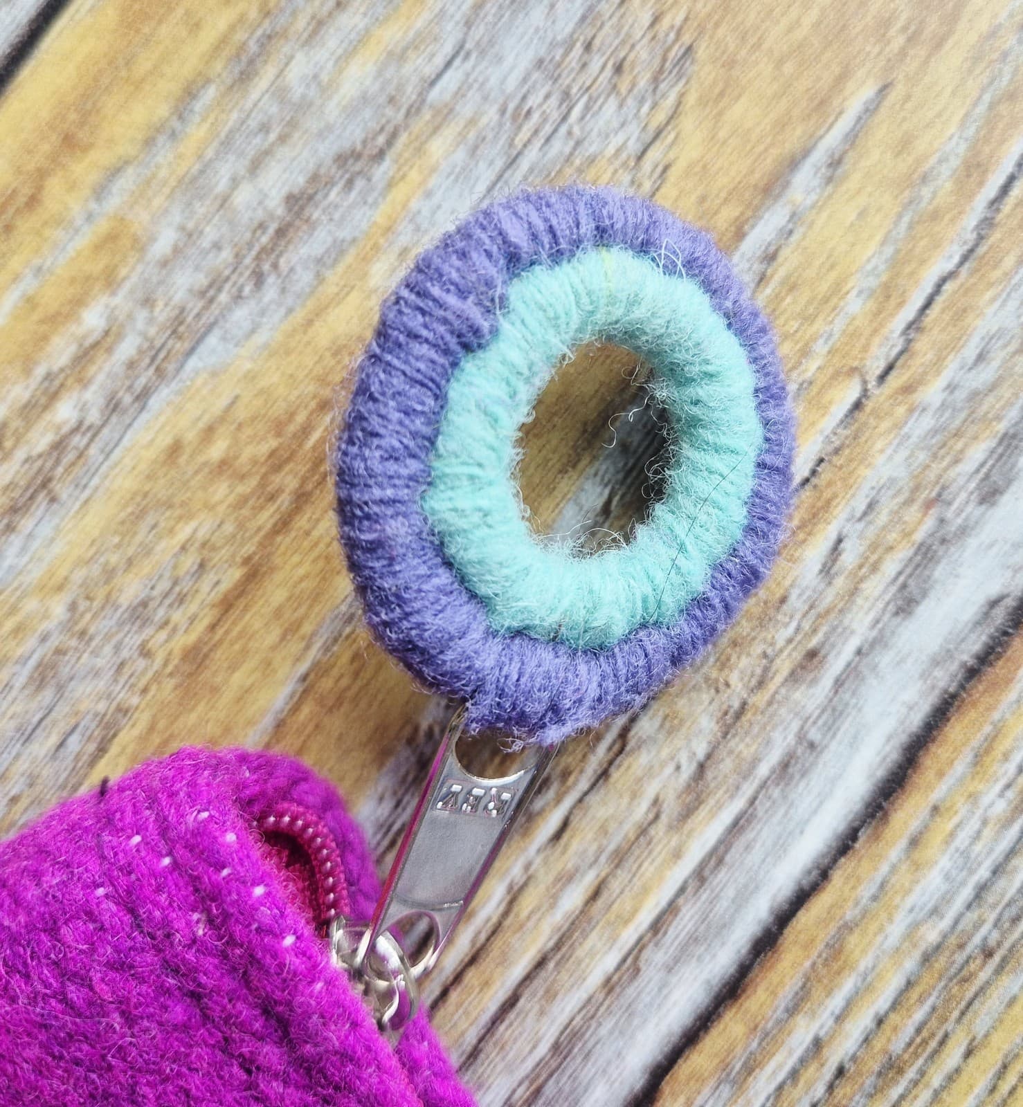 Jenny Krauss Sweet Nothings Pouch "S" Monogram Embroidered Wool Handmade in Peru - Thumbnail 5