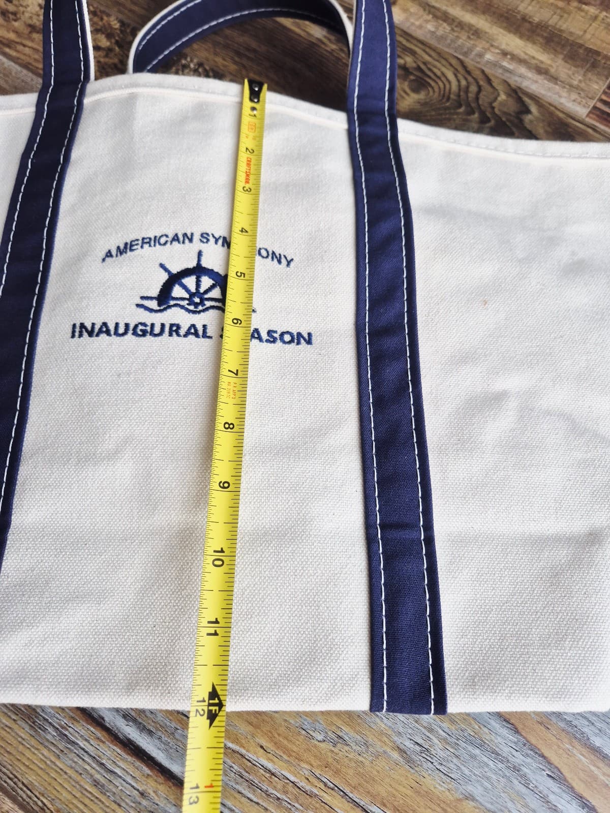 L.L.Bean Boat and Tote Made in USA Cotton Canvas Embroidered Large Tote Bag - Thumbnail 14