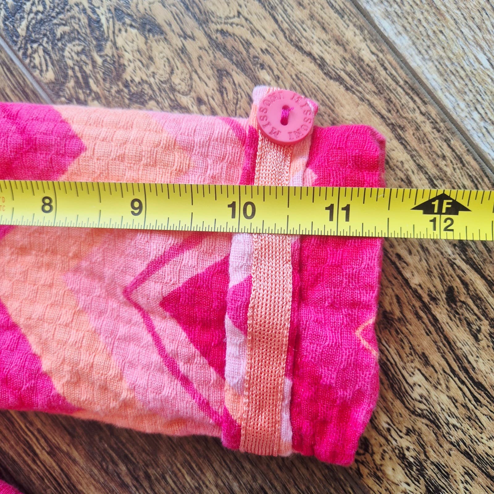 MISSONI Chevron Jacket Button Lined Pocket Cotton Blend Pink Orange Girls 2 Year - Thumbnail 12