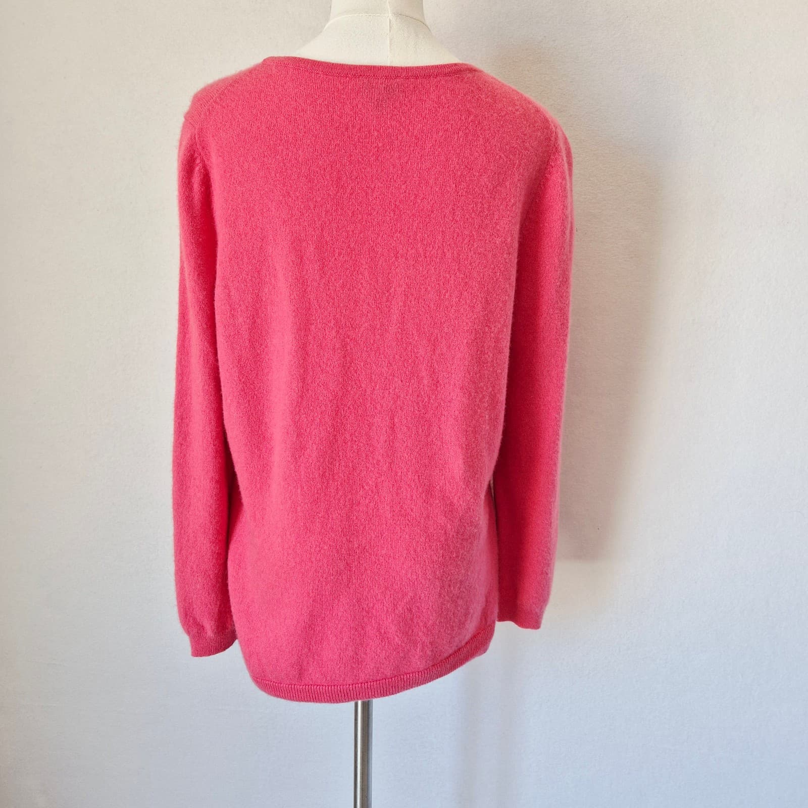 Talbots 100% Pure Cashmere Crewneck Sweater Pullover Long Sleeve Pink Women's 1X - Thumbnail 5
