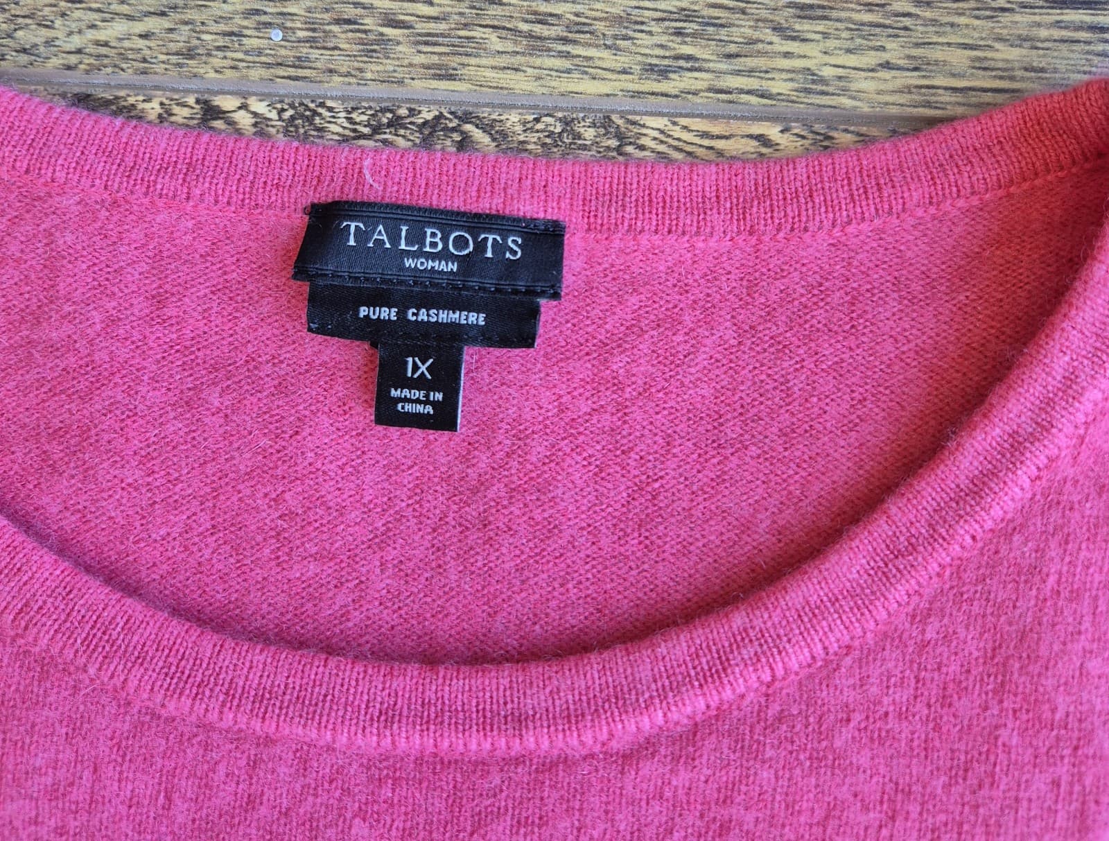 Talbots 100% Pure Cashmere Crewneck Sweater Pullover Long Sleeve Pink Women's 1X - Thumbnail 6