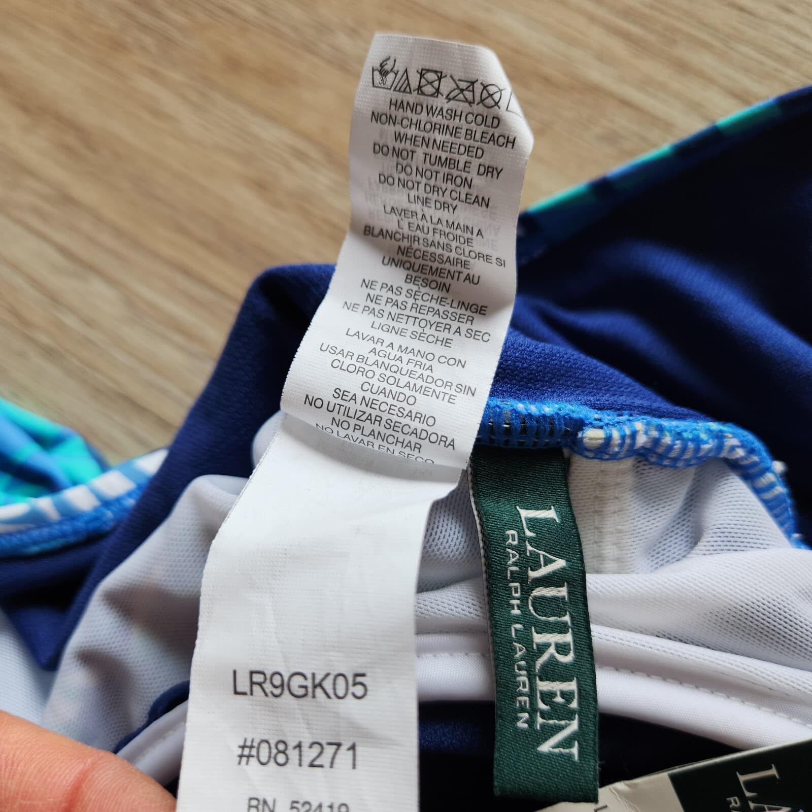 NWT Lauren Ralph Lauren $122 Palm Leaf Slimming One-Piece Swimsuit High-Cut 10 - Thumbnail 12