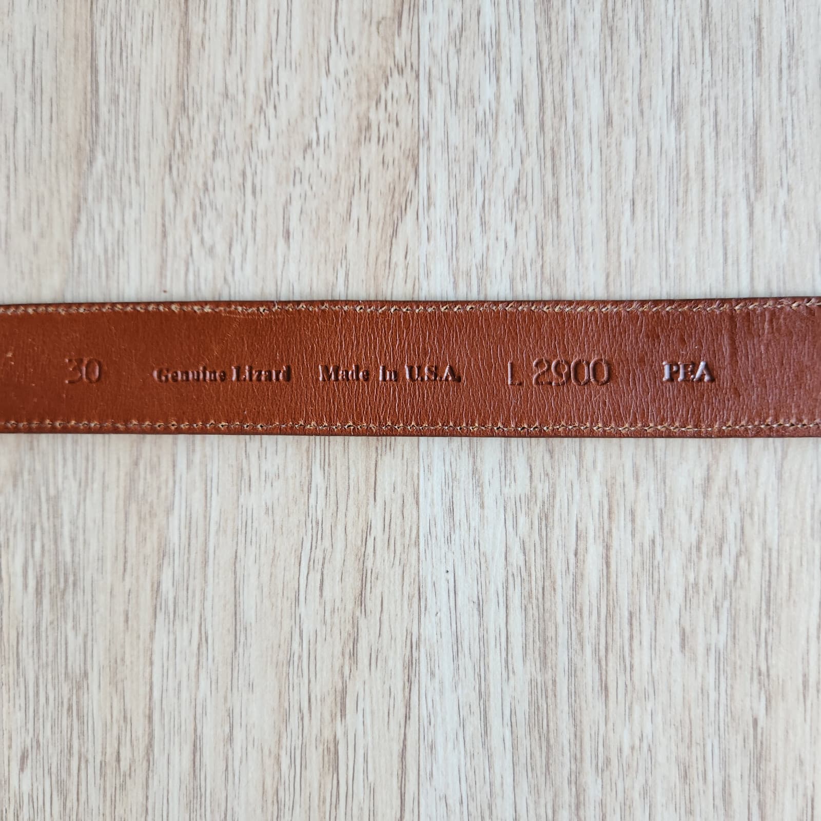 Alexander Kalifano Genuine Lizzard Made in USA 1" Belt-Strap Brown Men's 30 - Thumbnail 12