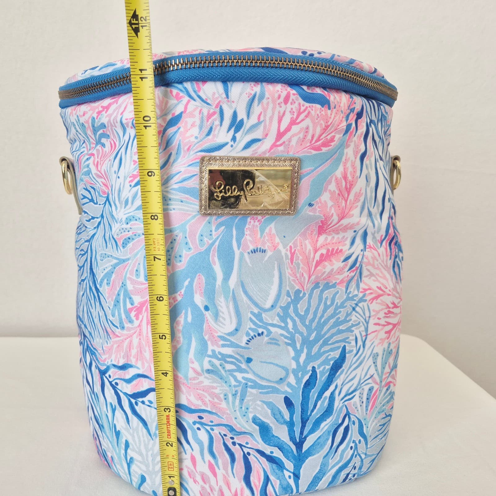 New with Defected Lilly Pulitzer Insulated Beach Cooler Bag Kaleidoscope Coral - Thumbnail 9